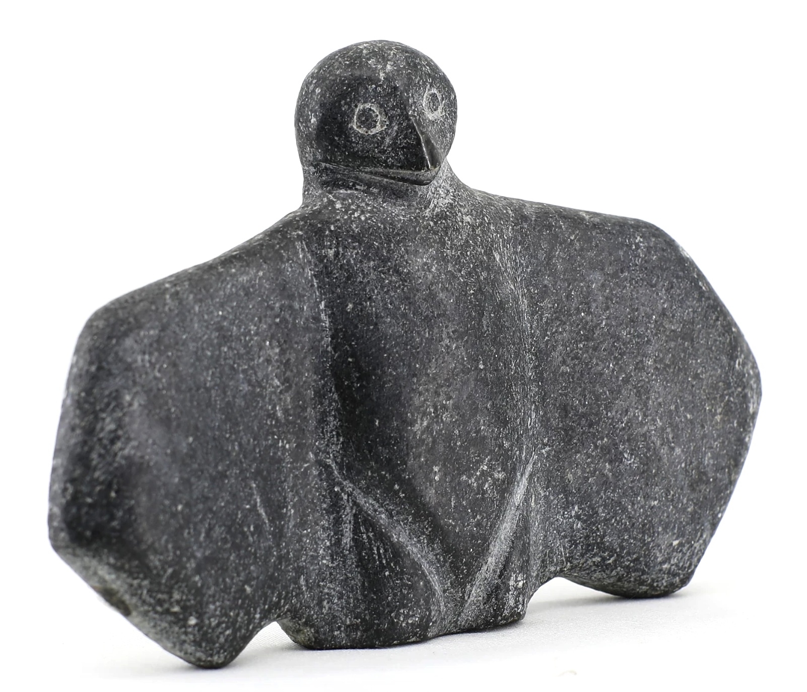  Unidentified Artist Rankin Inlet Hawk 4.3 x 6.7 x 1.2 Inches Basalt C 1960 SOLD 
