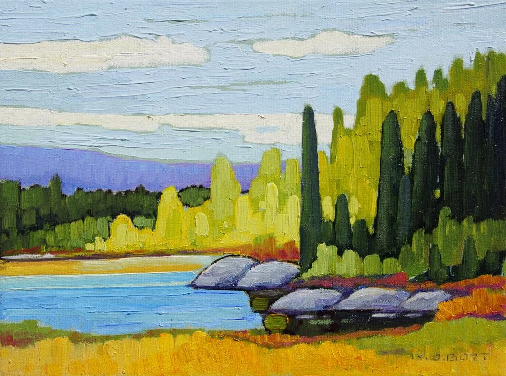  Nicholas Bott Spring - Departure Lake 9 x 12 Oil on Canvas $ 1450   