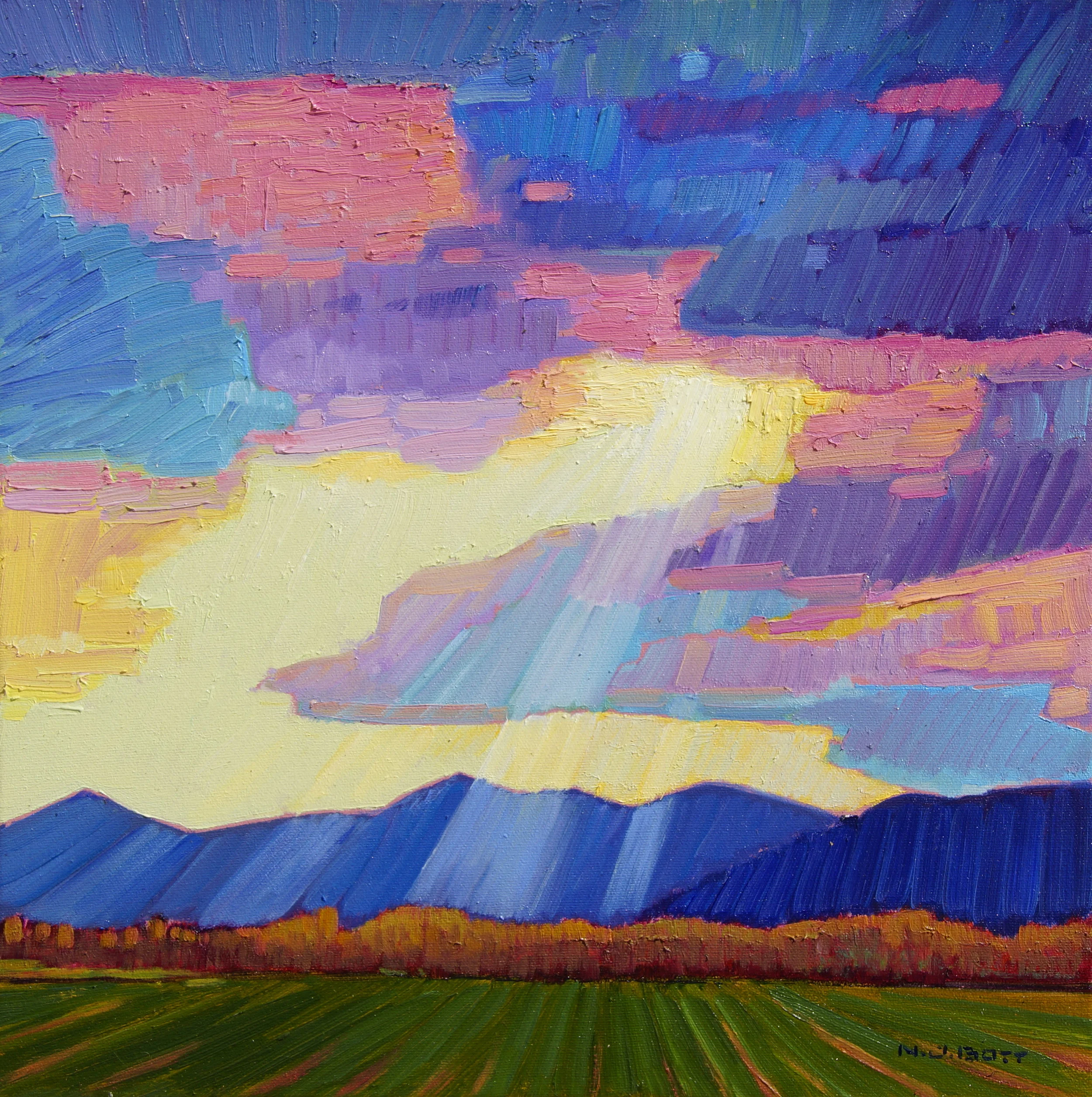  Nicholas Bott Sun Beams 16 x 16 Oil on Canvas $2250  