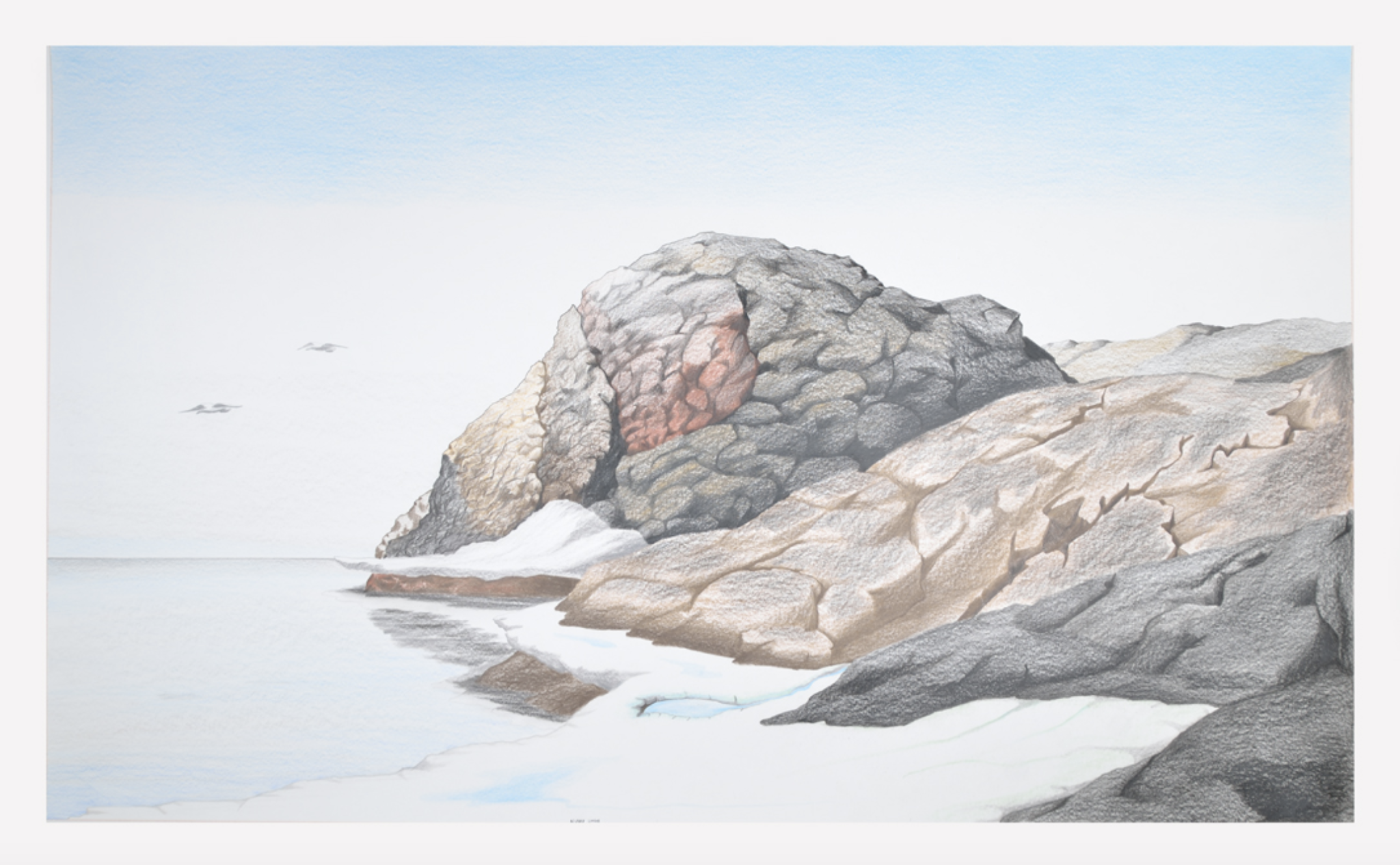 Tim Pitsiulak Nuvu 31.5 x 50 Coloured Pencil on Paper $ 4750