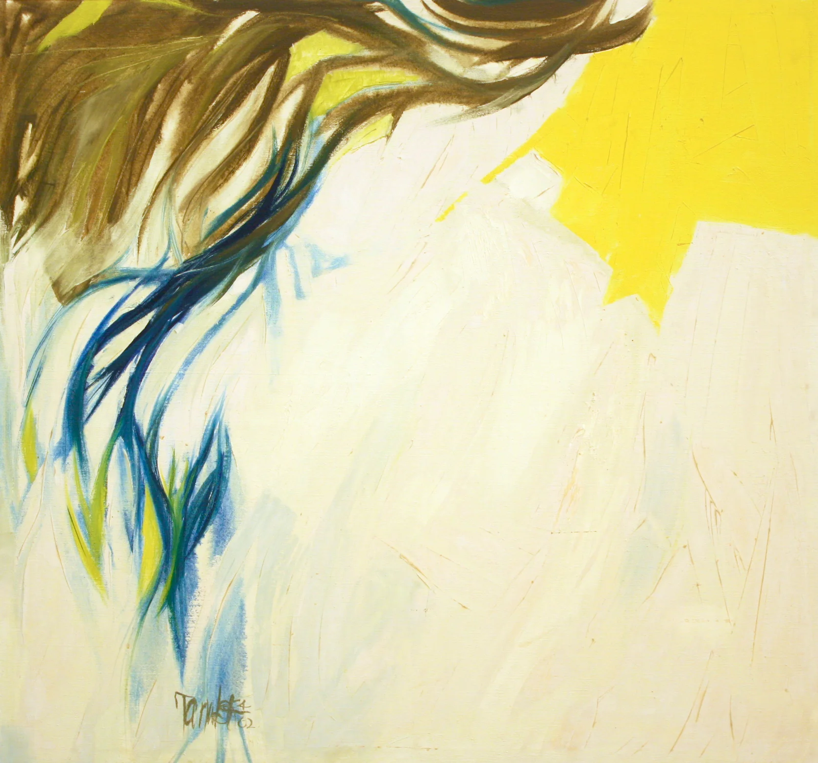 Takao Tanabe Spring Wind 34.25 x 33 Oil on Canvas