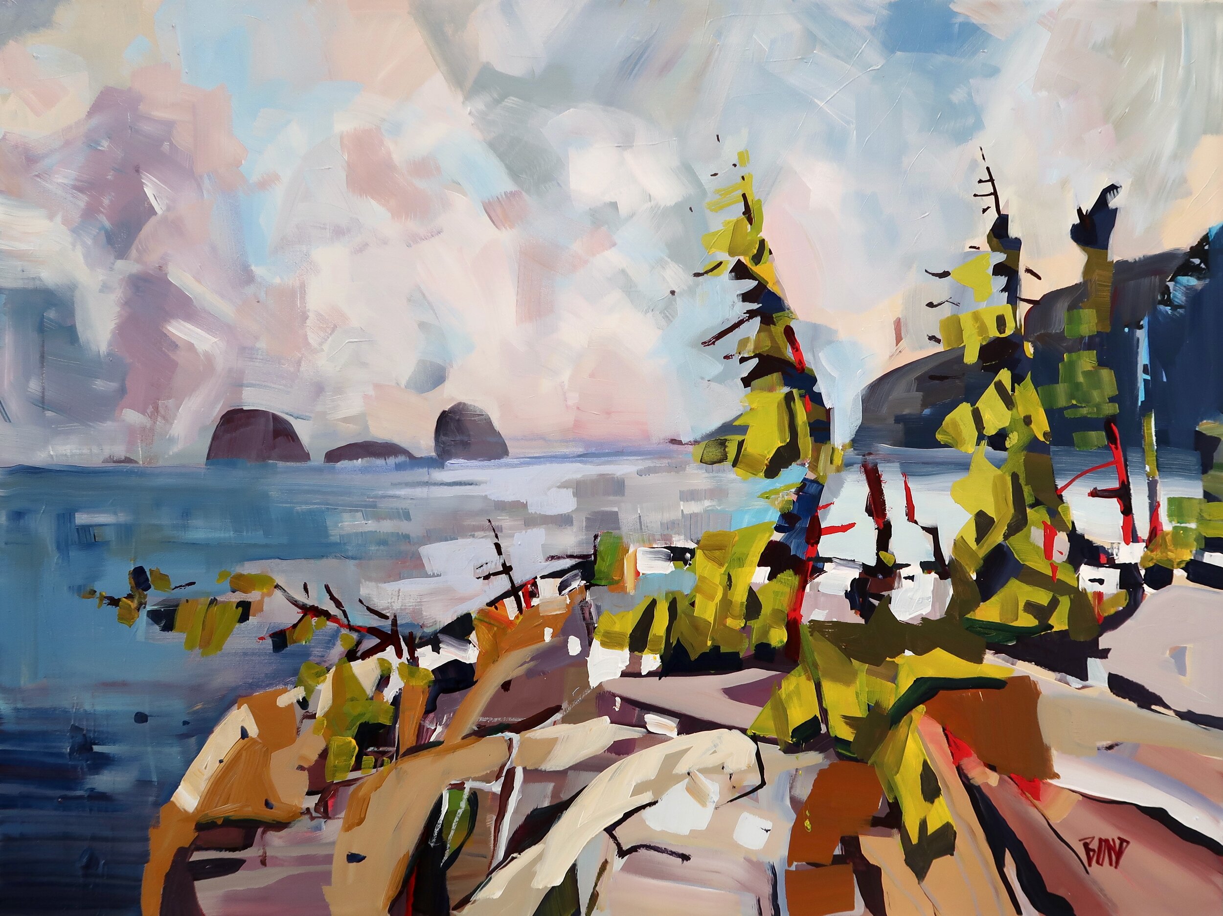 Islands Rising from the Sea 30 x 40 Inches Acrylic on Canvas SOLD