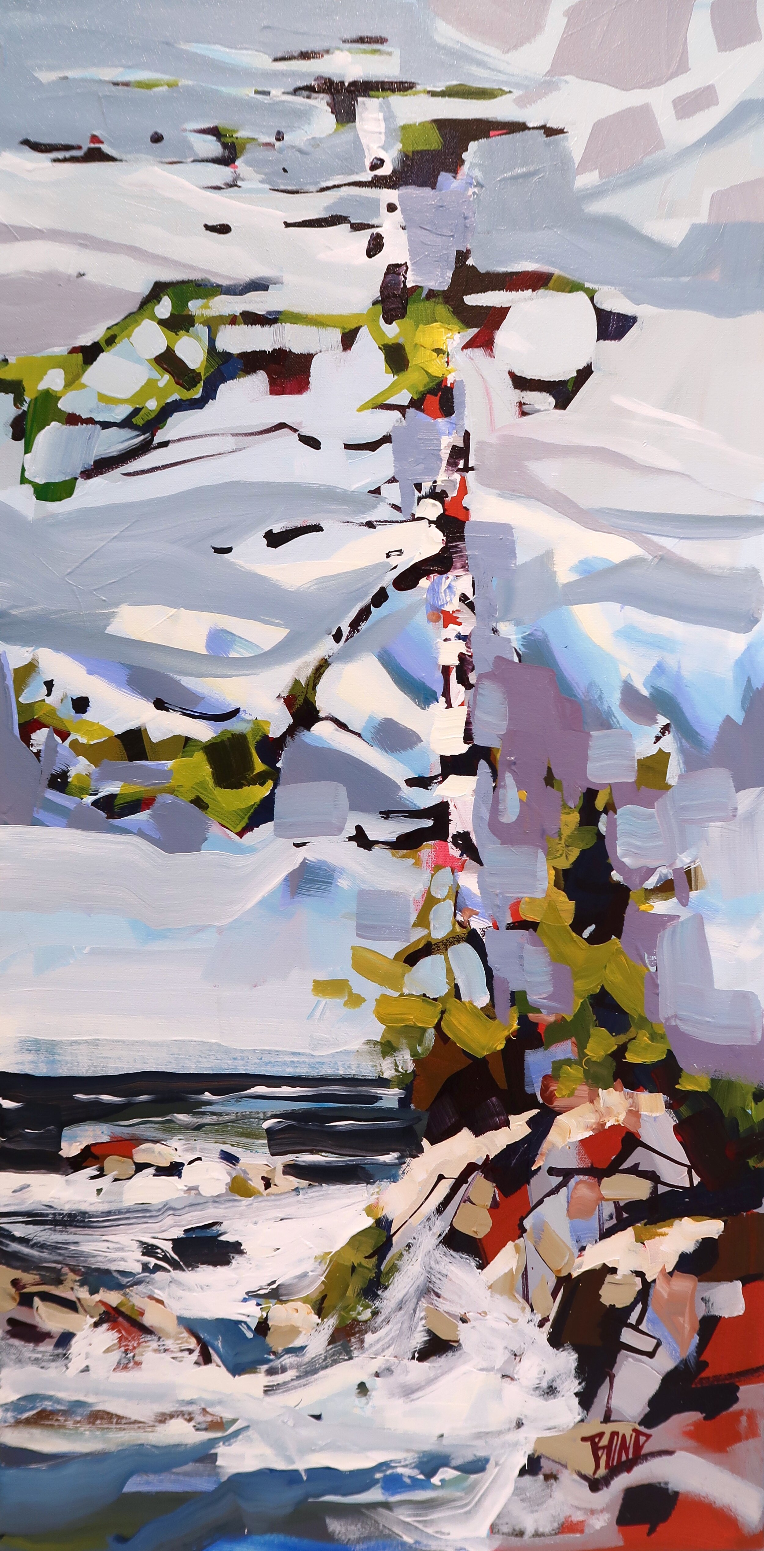 Ocean Sentinel 30 x 15 Inches Acrylic on Canvas SOLD