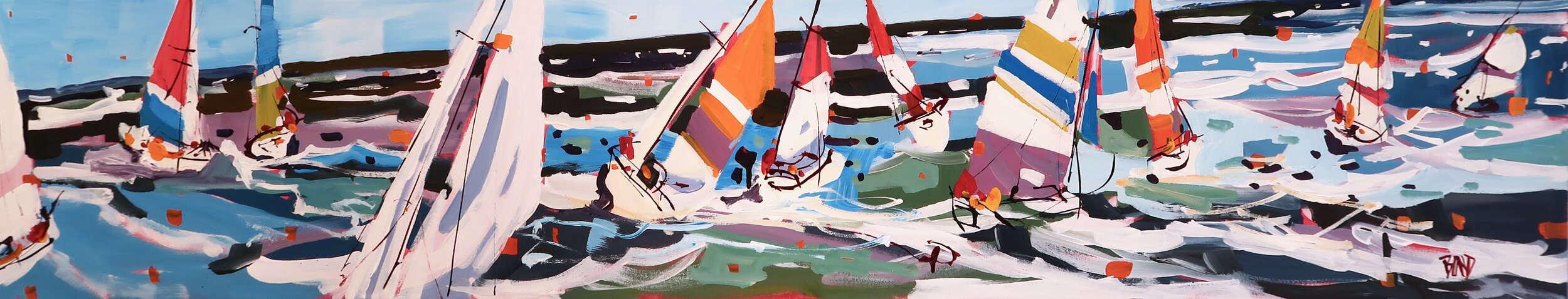 Capturing Ocean’s Wind 12 x 60 Inches Acrylic on Canvas $3200