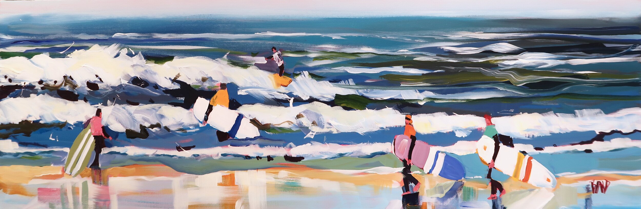 Breaking White 15 x 45 Inches Acrylic on Canvas $2900