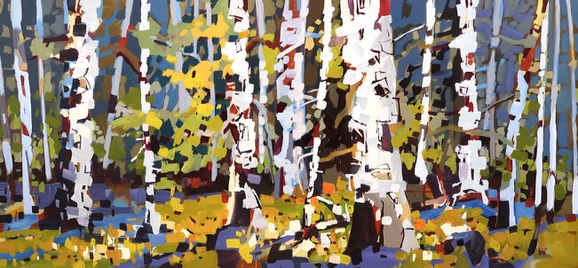Forest Quilt - 36 x 78 - Acrylic on Canvas - $ 7600
