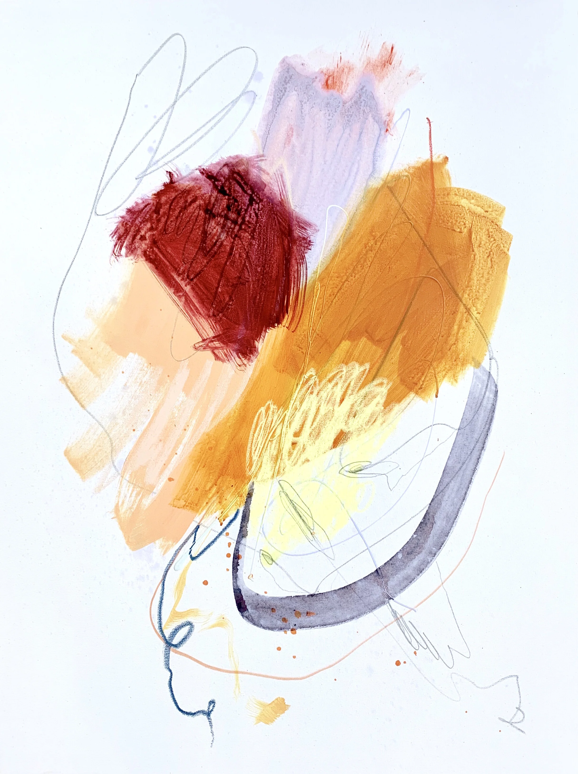  We Could Both Be Gifted Out Here 40 x 30 Mixed Media on Canvas $ 2450 