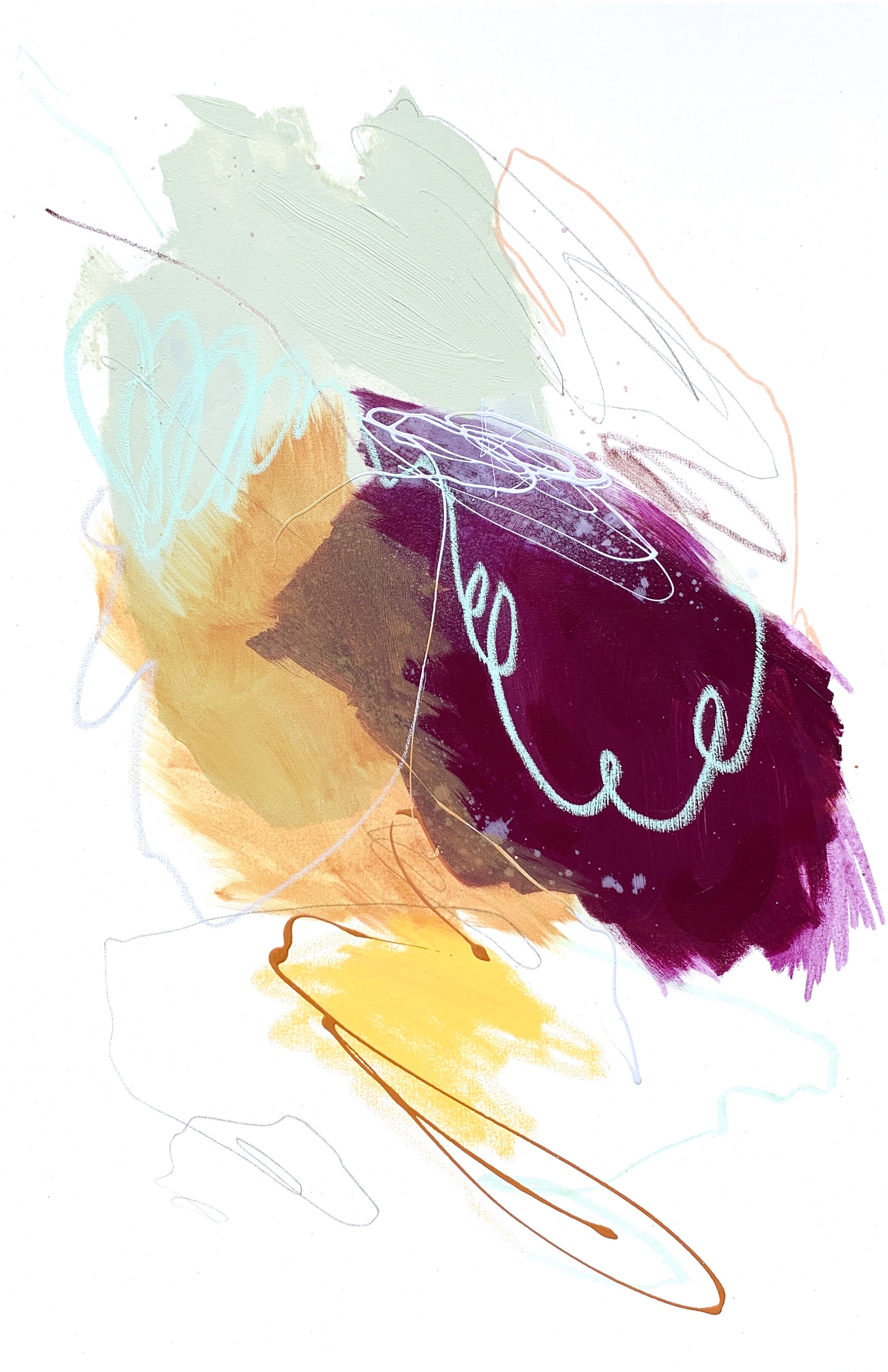  Getting You in My Head with Me 36 x 24 Mixed Media on Canvas SOLD 