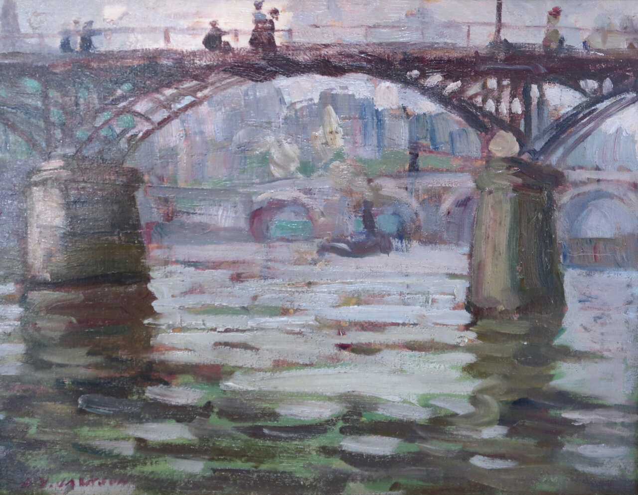 A.Y Jackson Pont des Arts 8.25 x 10.75 Oil on Board 1911 SOLD