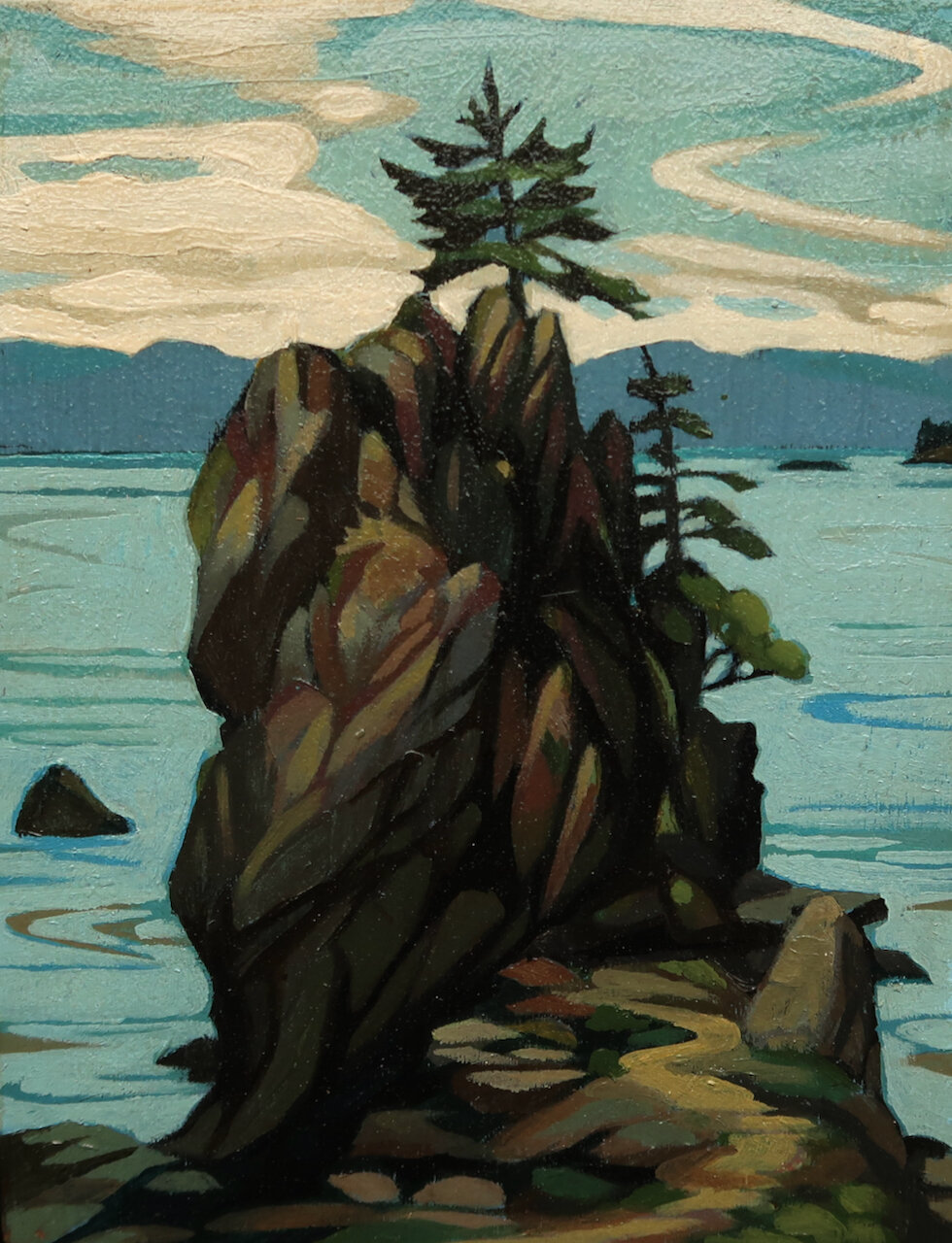 East Sooke Study #3 9 x 7 Acrylic on Board SOLD