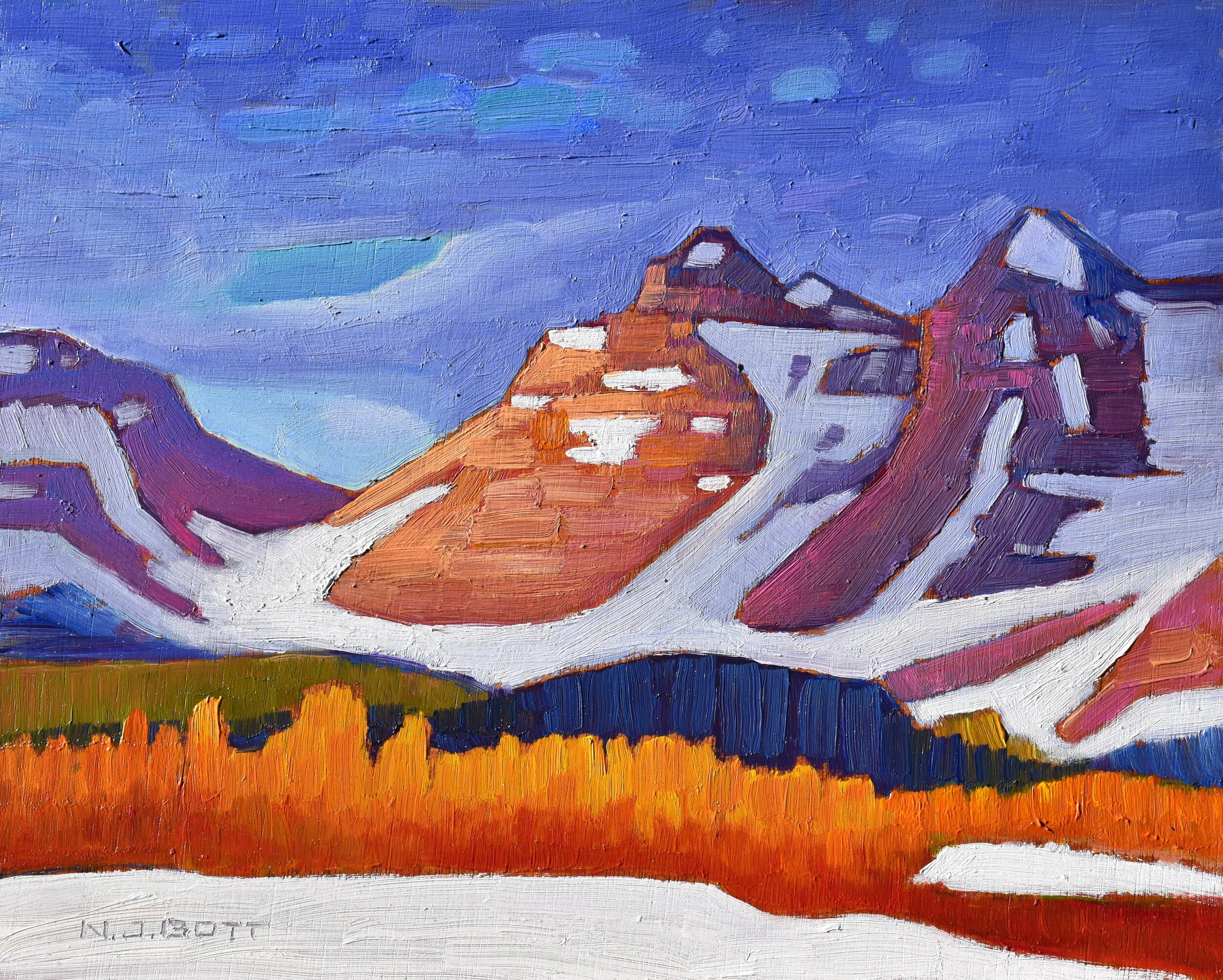  View from Sunlight Village  Oil on Board  8 x 10  SOLD 