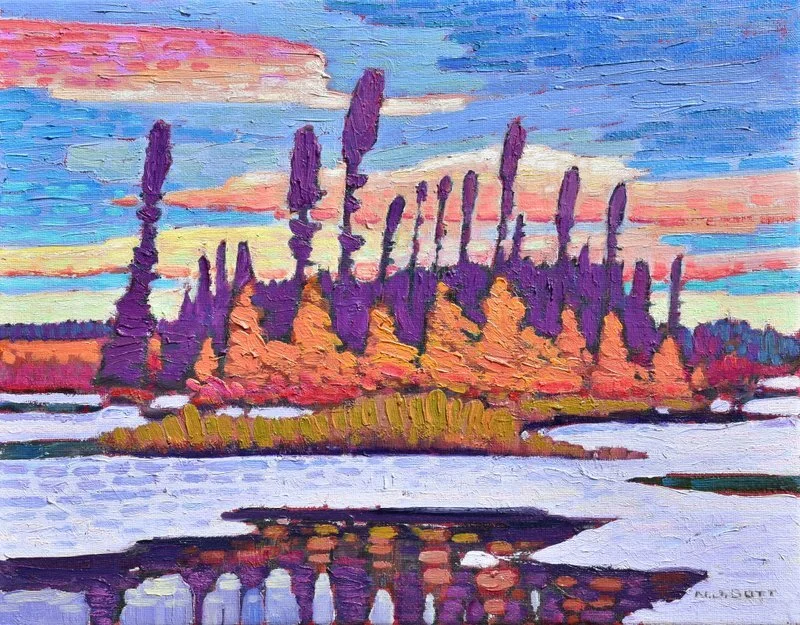  Marshland Winter  Oil on Canvas  11 x 14  SOLD 