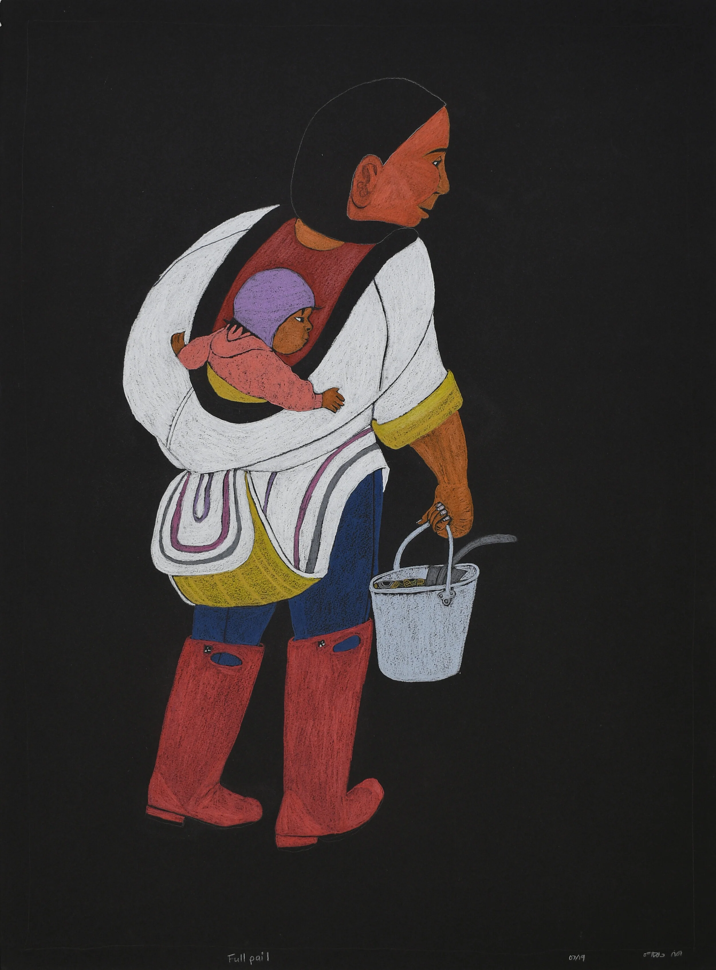  Ningiukulu Teevee Full Pale 30 x 22 Coloured Pencil # 151-1367 $ 2425 