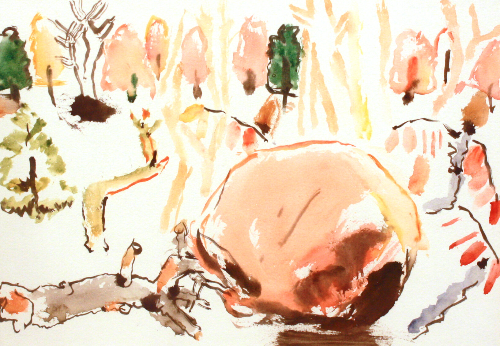 David Milne Boulder 10 x 14 Watercolour 1945 SOLD