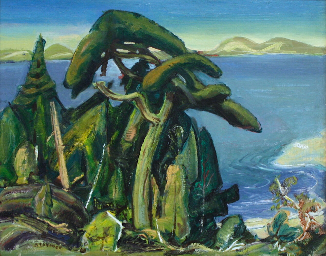 Active Straits - Vancouver Island 16 x 20 Oil on Canvas 1953 SOLD
