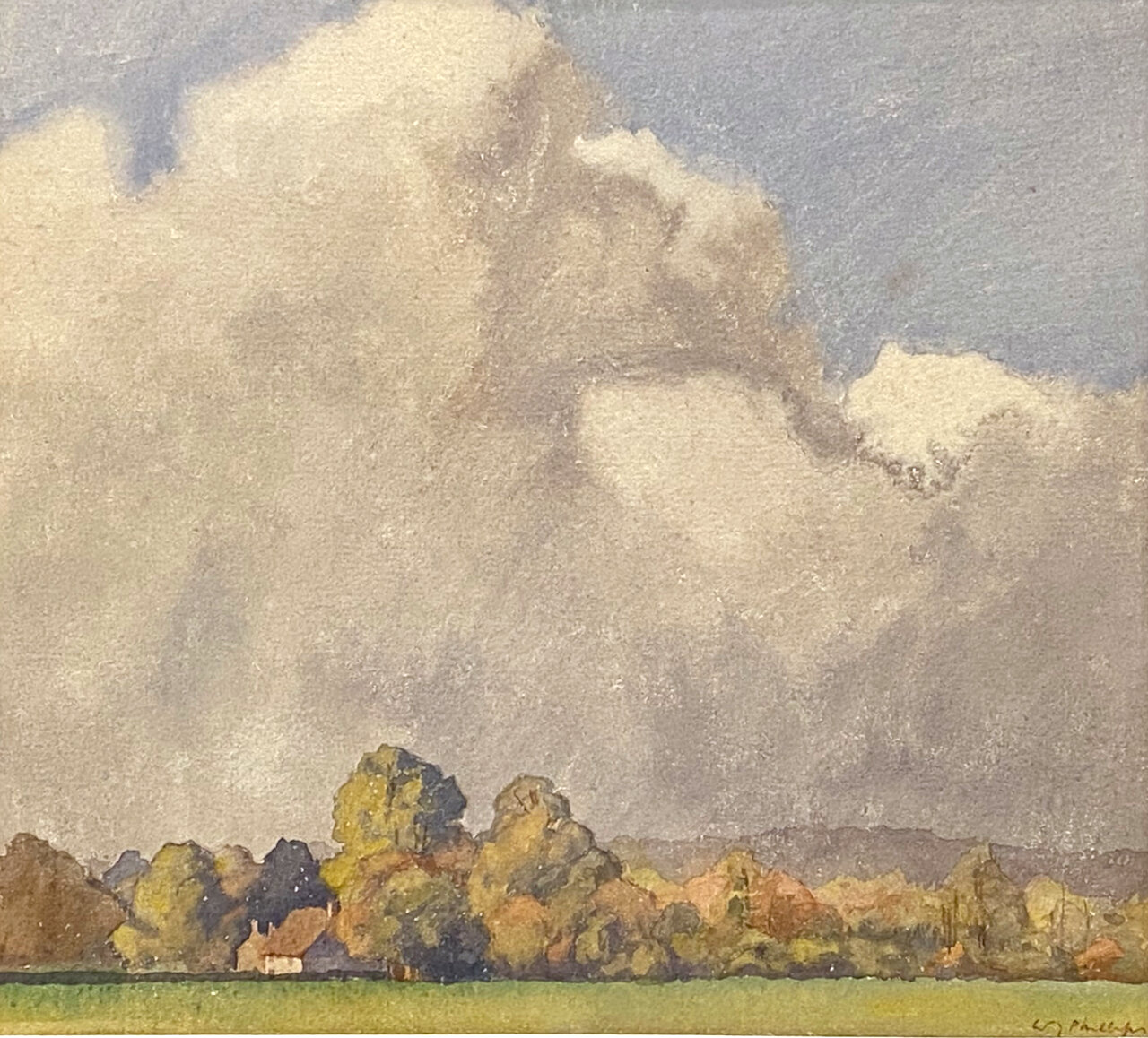 Clouds 8.5 x 9.5 Watercolour C. 1920 SOLD