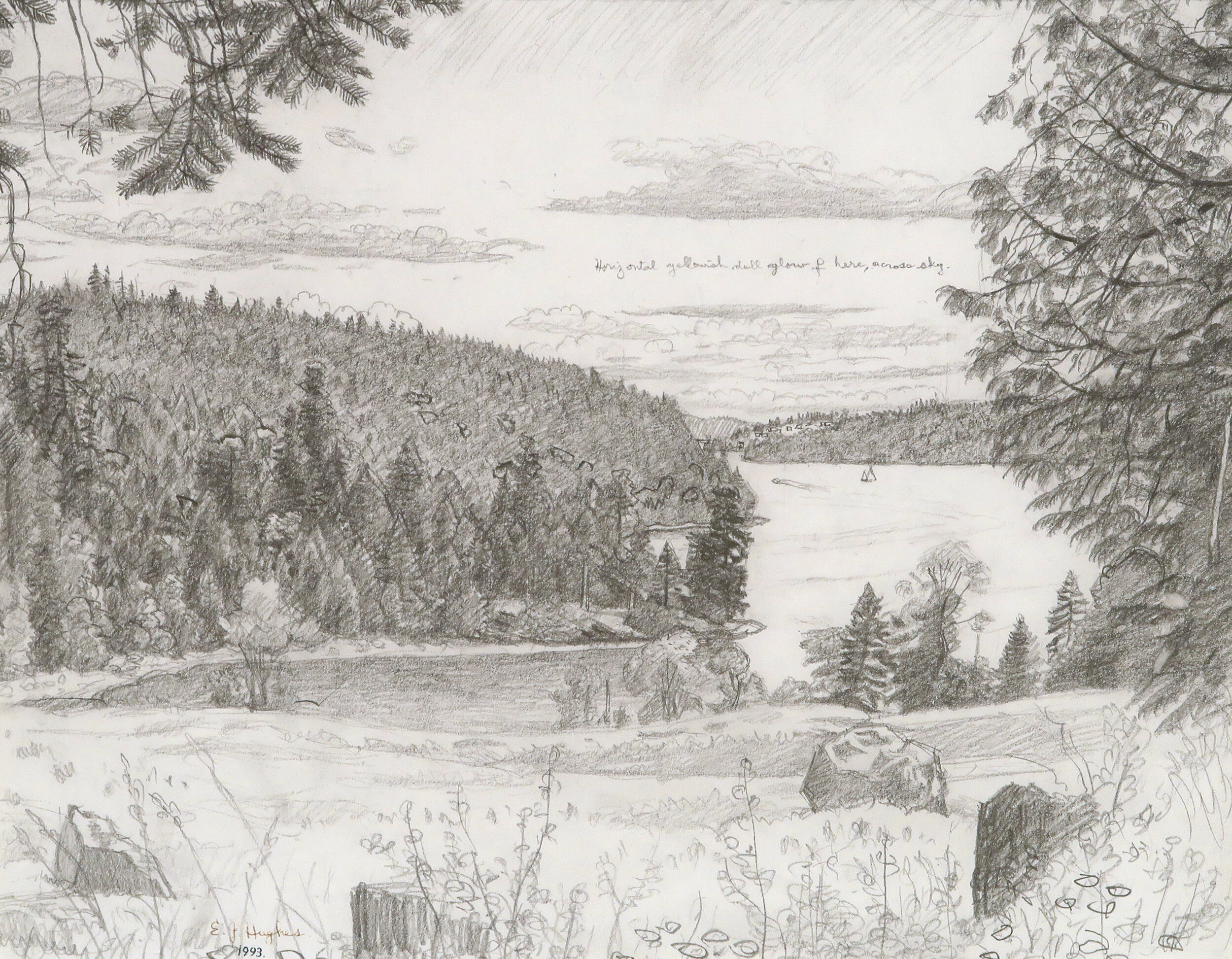 Genoa Bay 10.5 x 13.5 Graphite 1993 SOLD