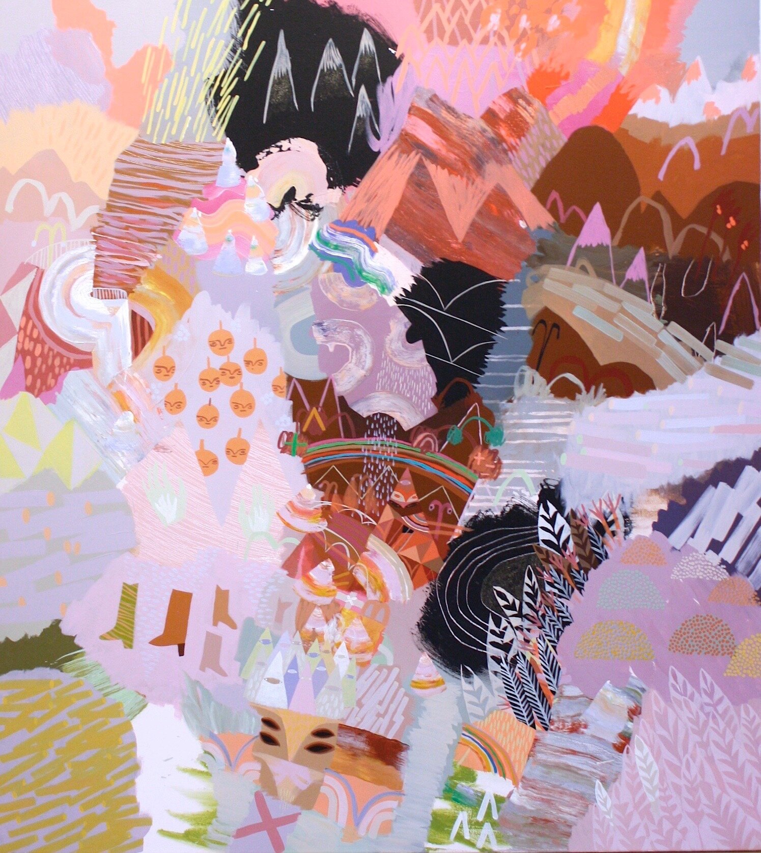 Lupine 54 x 48 Acrylic on Canvas SOLD