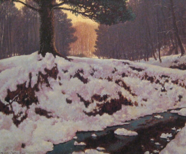 The Shadowed Valley 20 x 24 Oil on Board 1933 SOLD