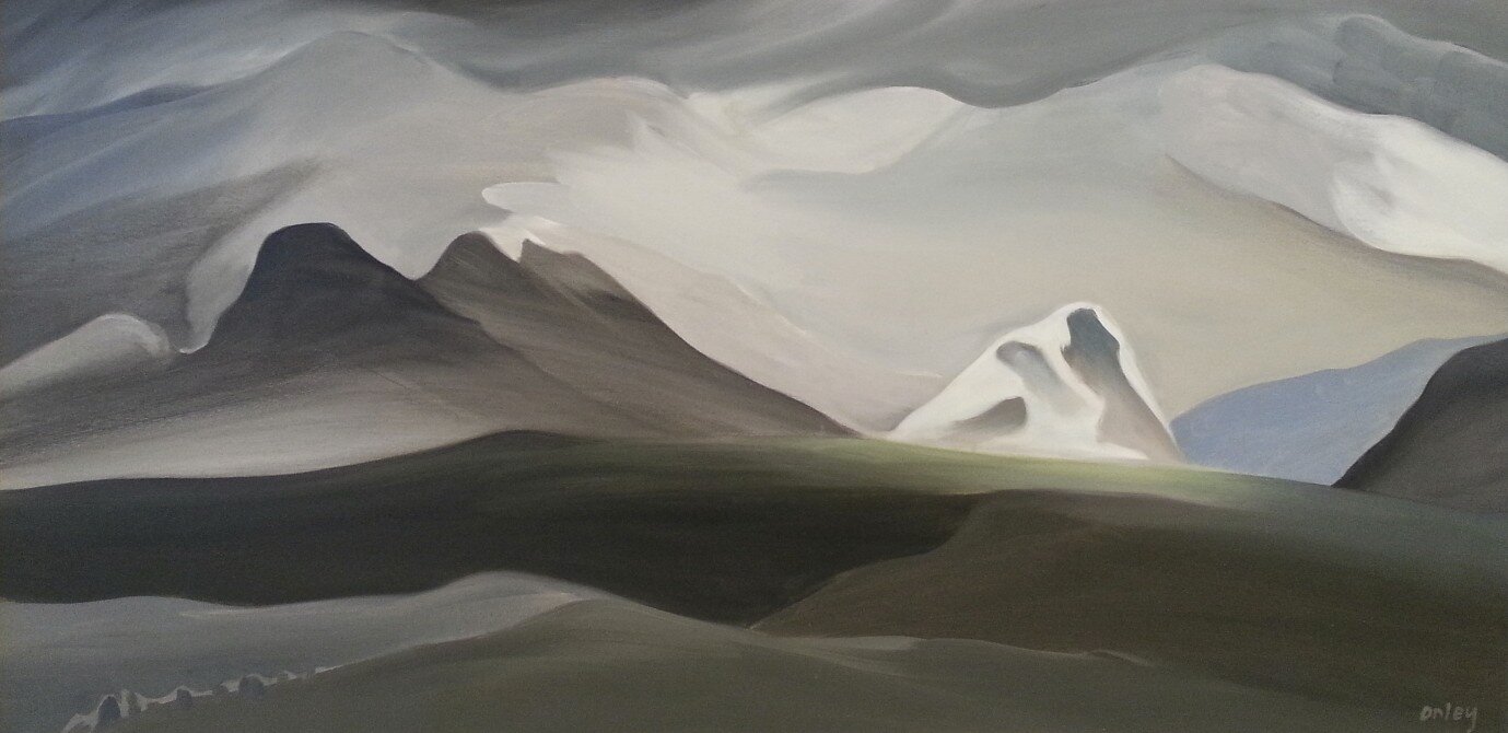 Rocky Mountains 22x48 Oil on Linen 1989 SOLD