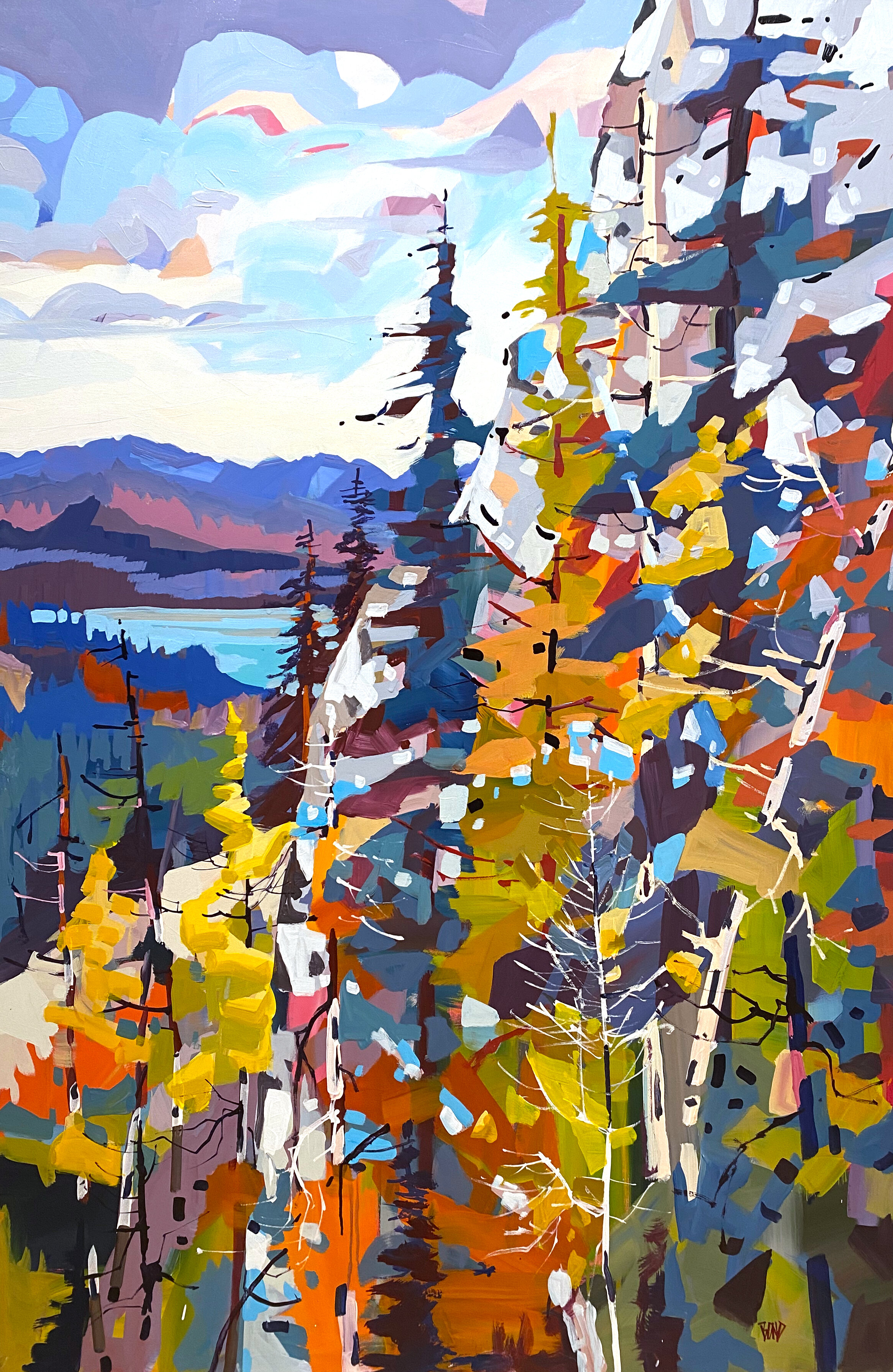 Forest Covering a Granite Altar 60 x 40 Acrylic on Canvas SOLD
