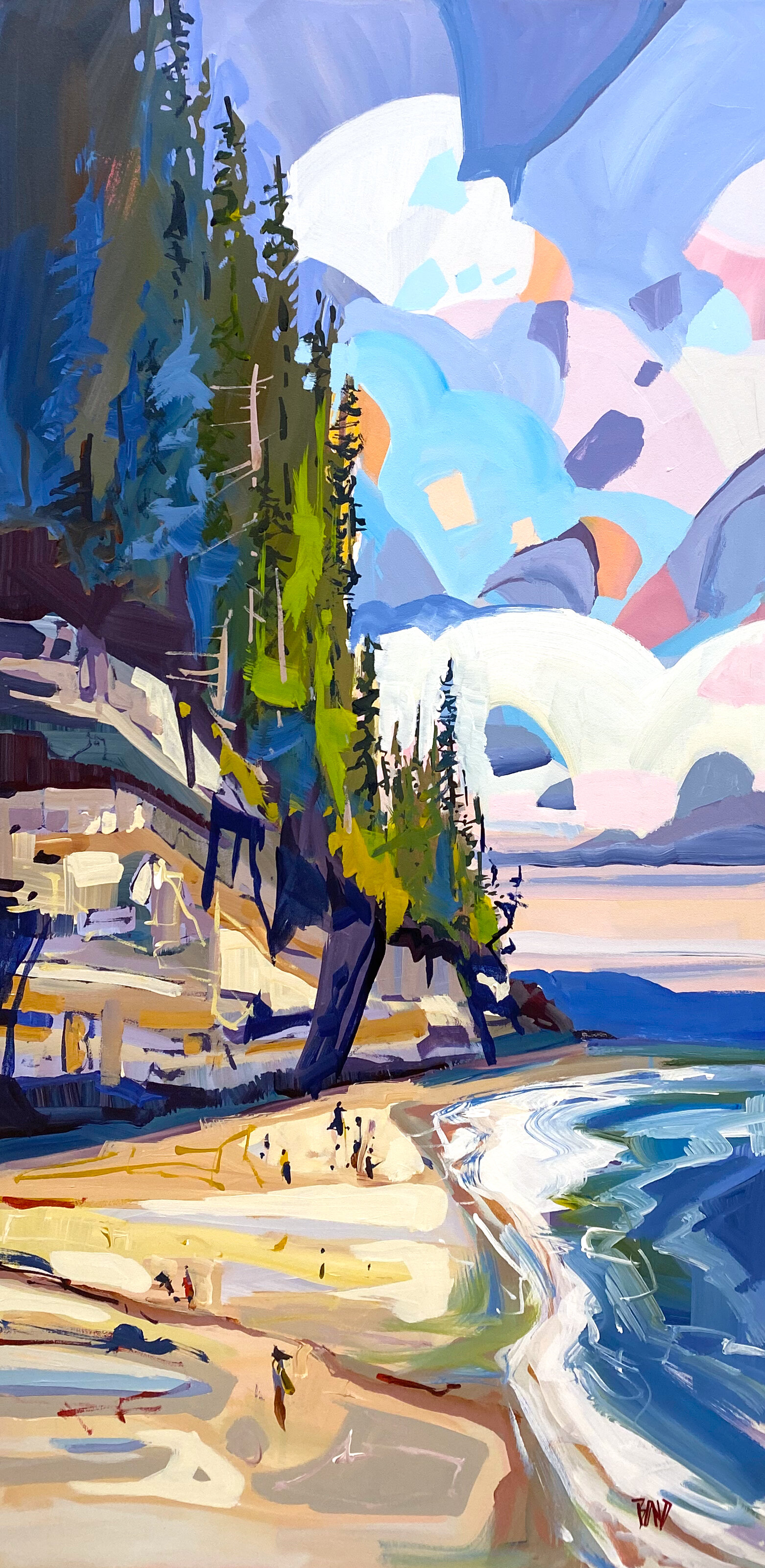  Mystic Beach 48 x 24 Acrylic on Canvas SOLD 