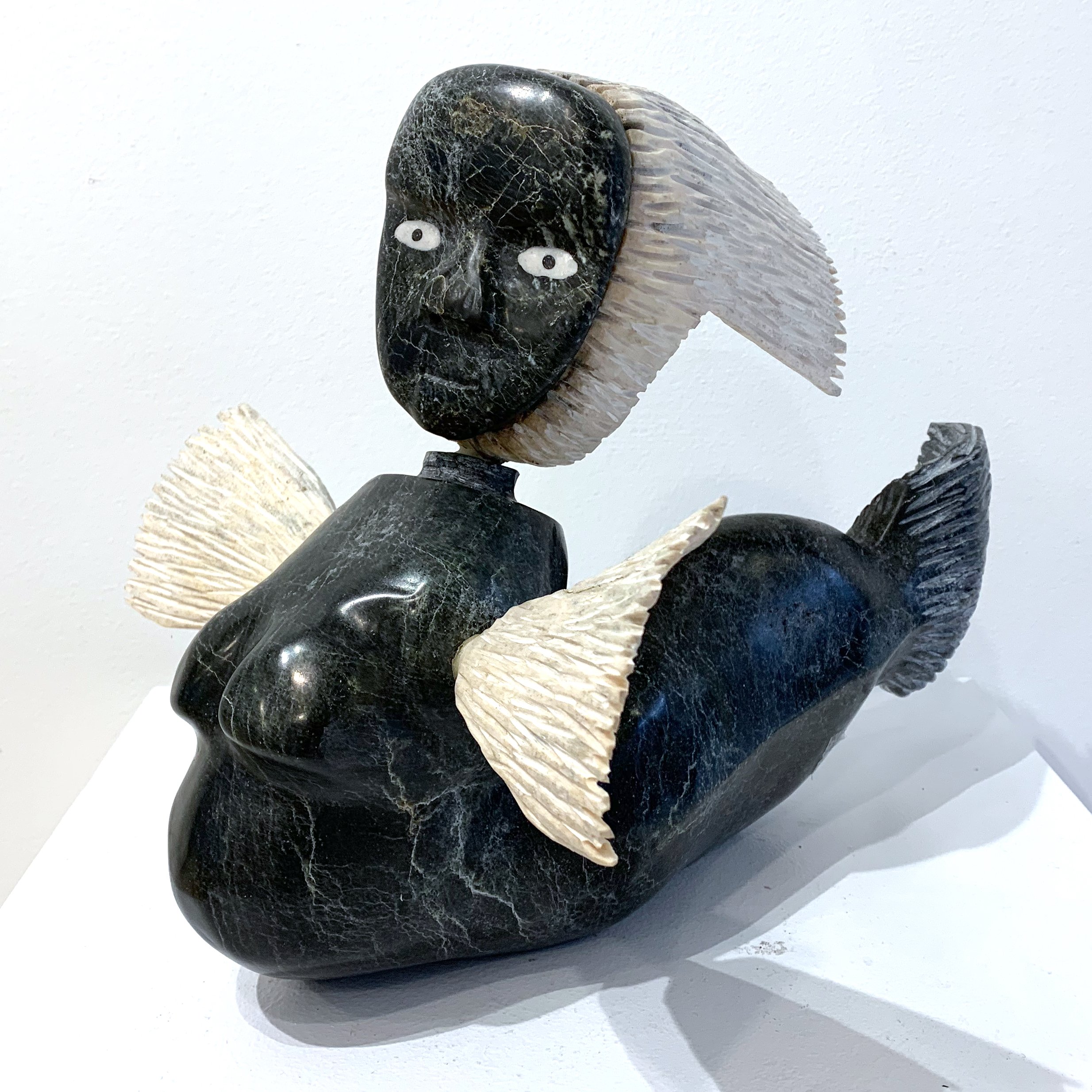 Sedna Forming Wings 11 x 12 x 15 Serpentine & Bone SOLD