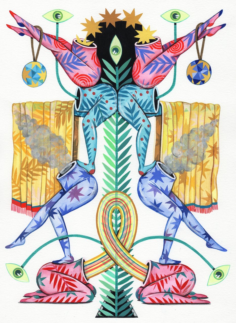 Caitlin McDonagh Like Towers 14 x 11 Acrylagouache $ 950