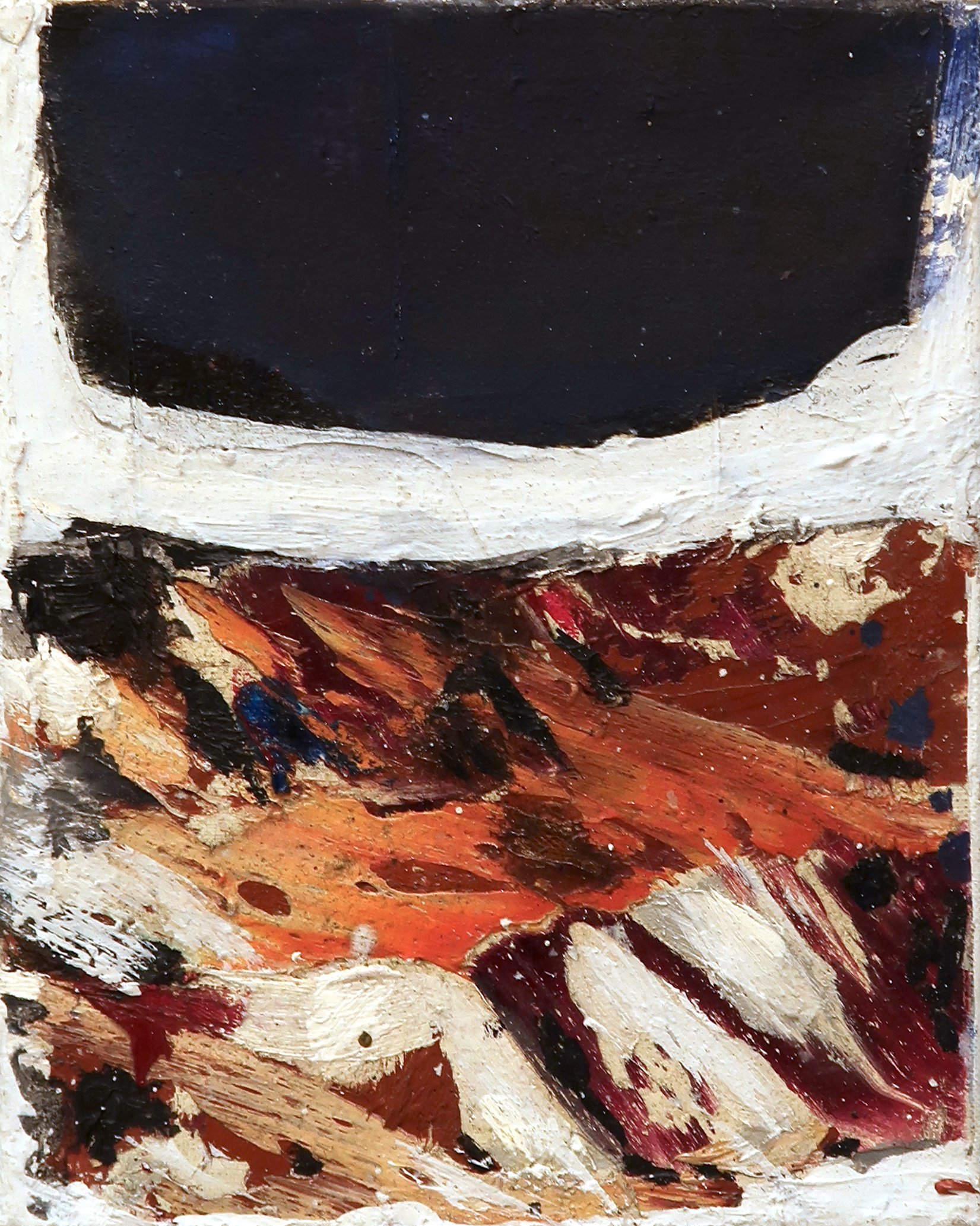 Marcelle Ferron Sans Titre 9.75 x 7.75 Oil on Canvas C. 1970 SOLD