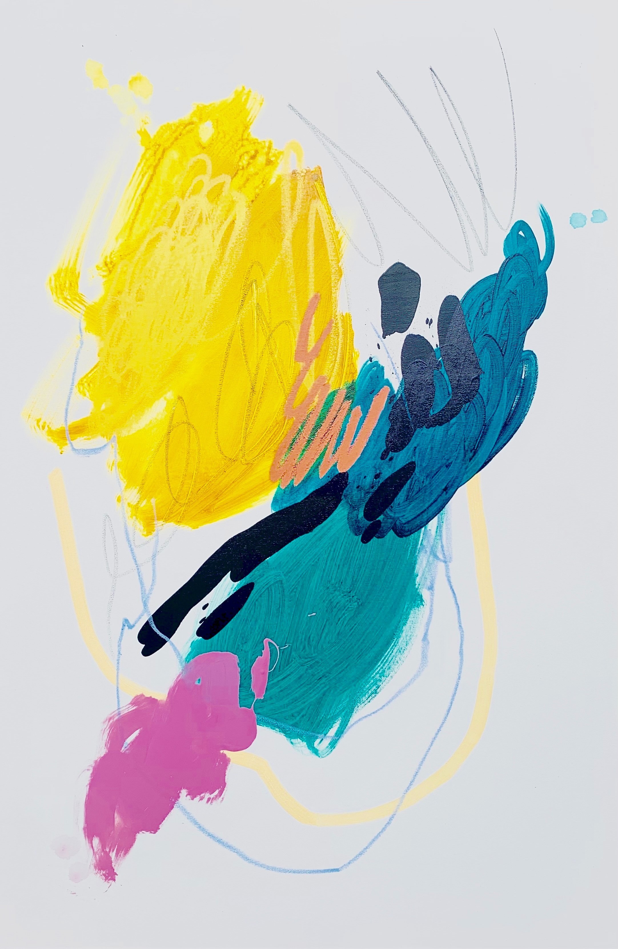 Megan Dietrich Be Kind Unwind 36 x 24 Mixed Media on Canvas $ 2000