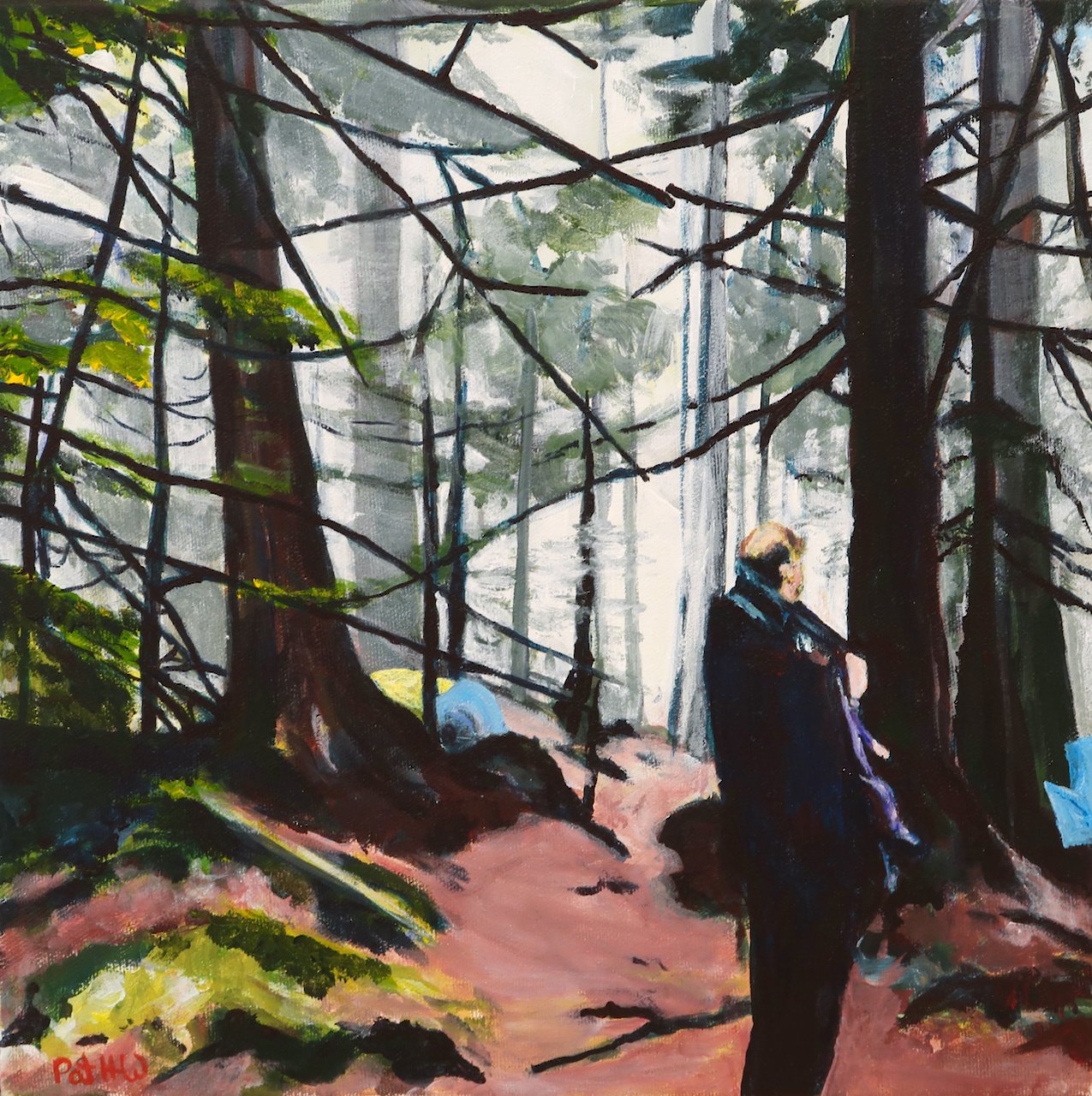 Returning to Camp 12 x 12 Acrylic on Canvas $ 575