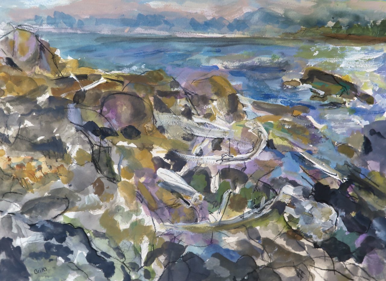 Boneyard 2 15 x 20 Gouache on Paper $ 1100