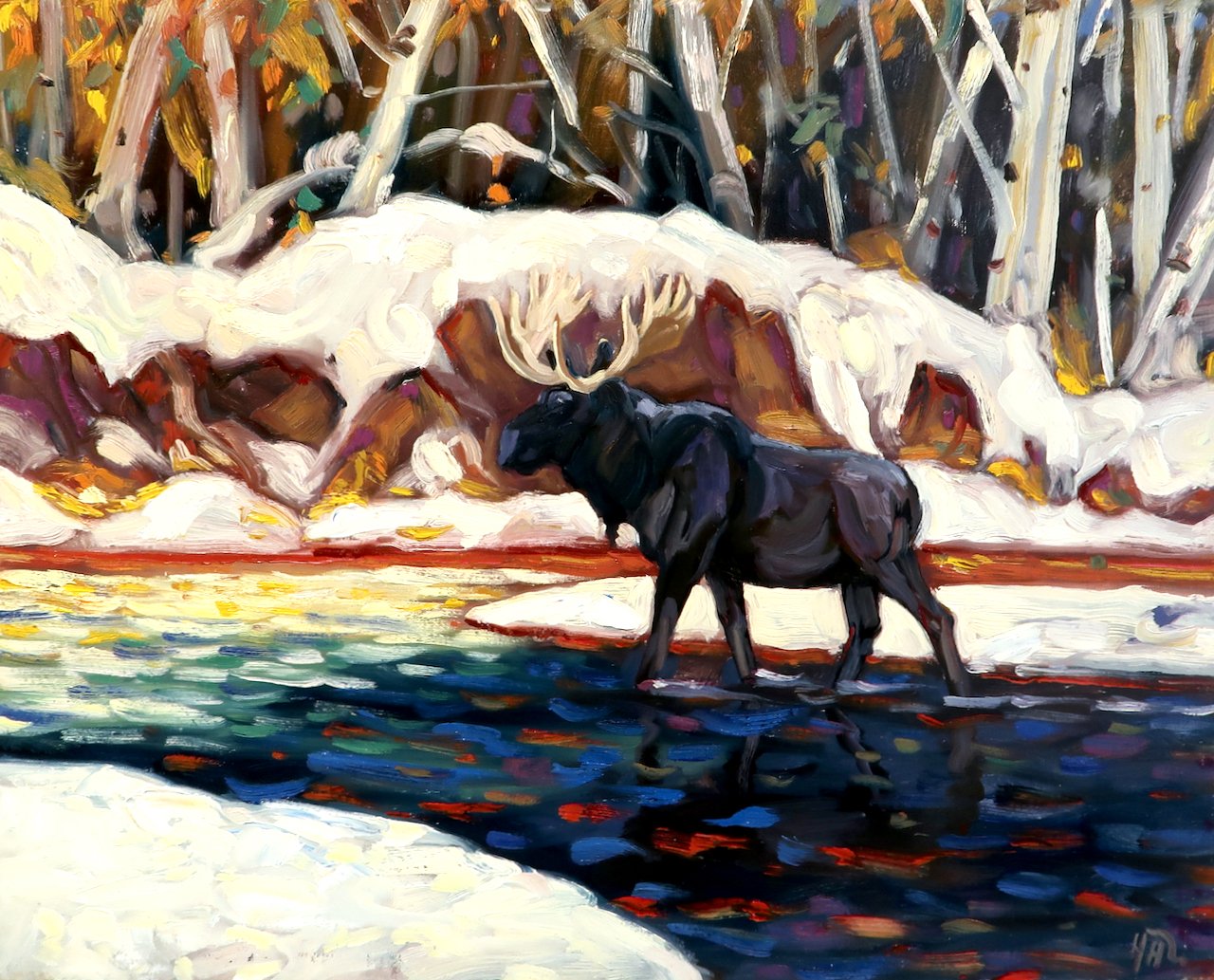 Blue Crossing 24 x 30 Oil on Canvas $ 3000