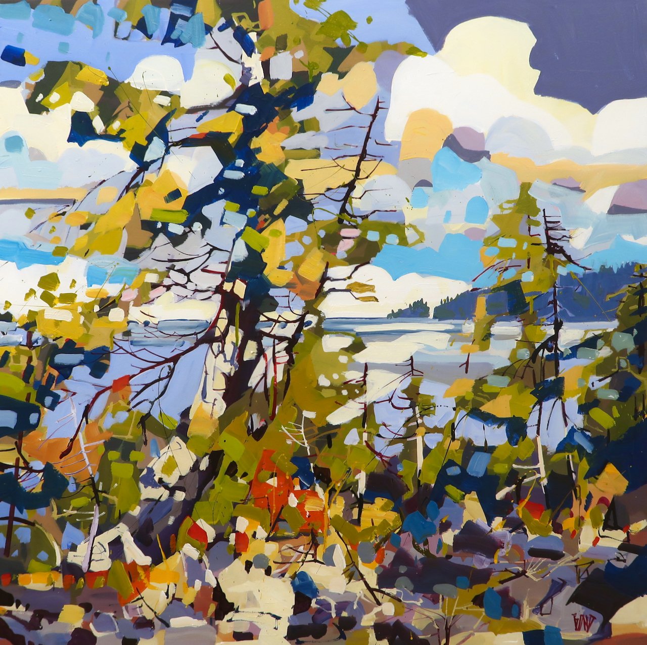 Rick Bond Gulf View 34 x 34 Acrylic on Canvas $ 4300