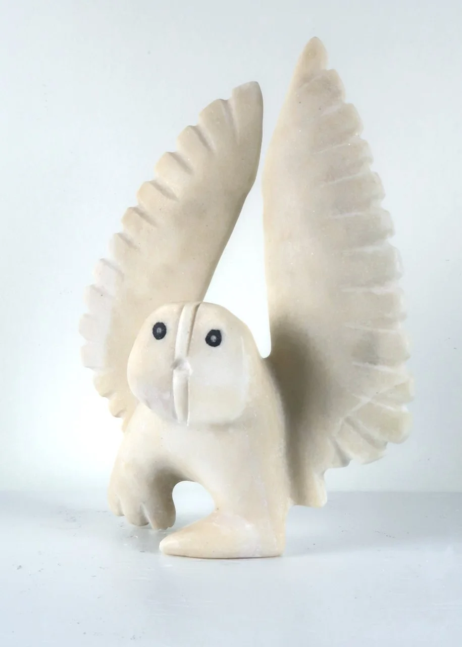  Palaya Qiatsuq Owl 10 x 8 x 2 Marble SOLD 