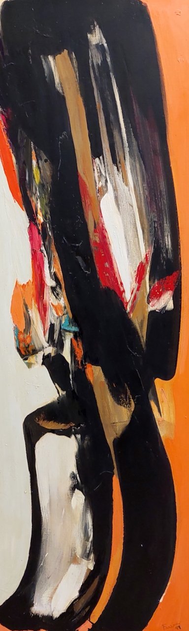 Marcelle Ferron Le Voyageur 72 x 24 Oil on Canvas 1989 SOLD