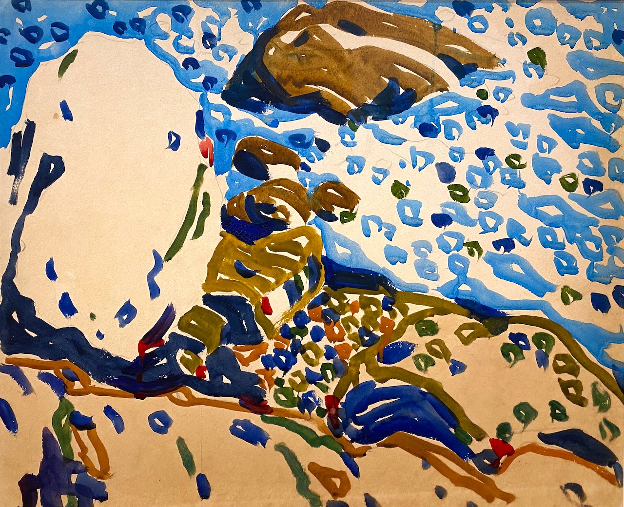 David Milne Space Division 15 x 17.875 Watercolour 1913 SOLD