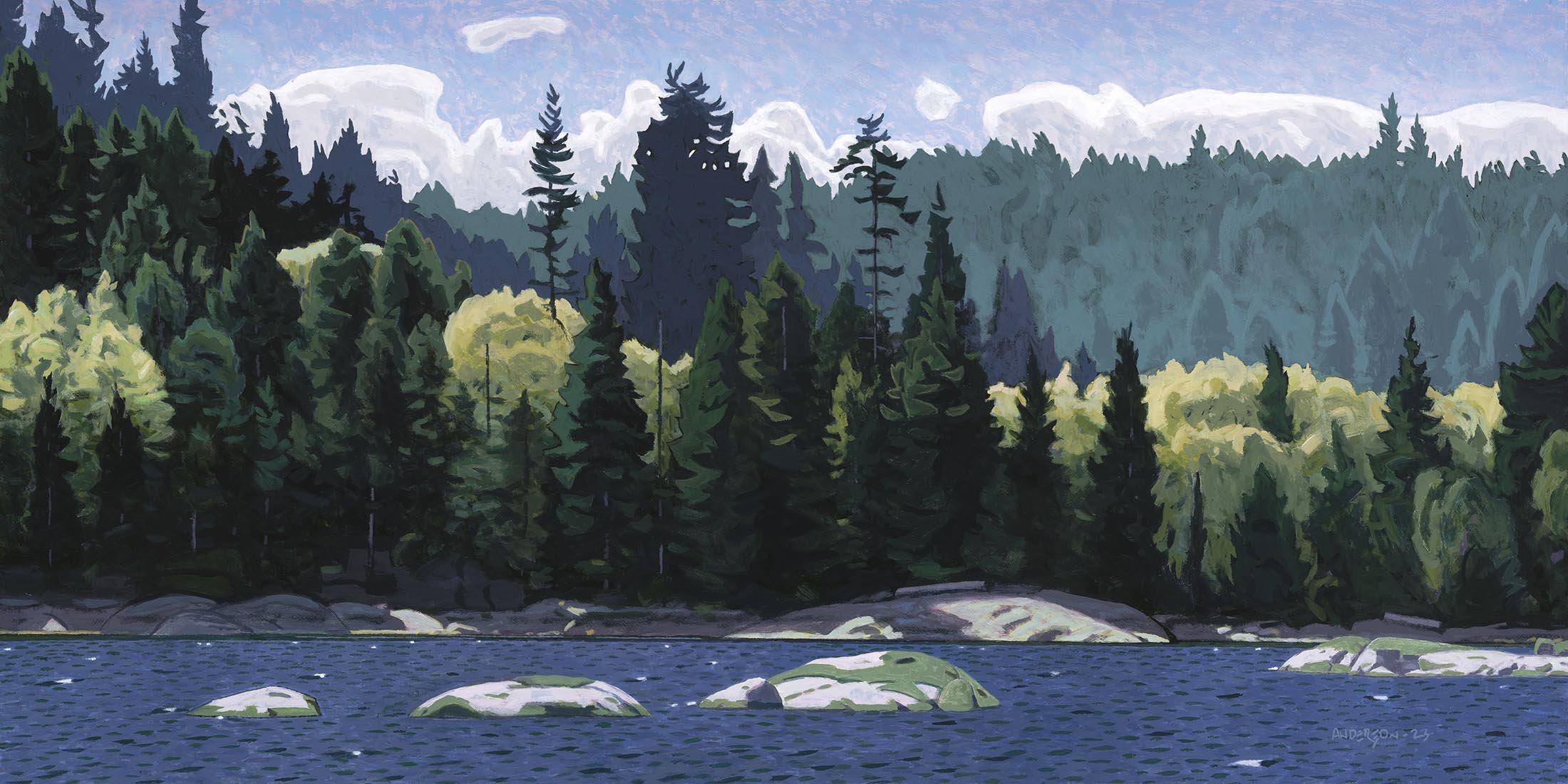Spring Maples 24 x 48 Acrylic on Board $ 7000
