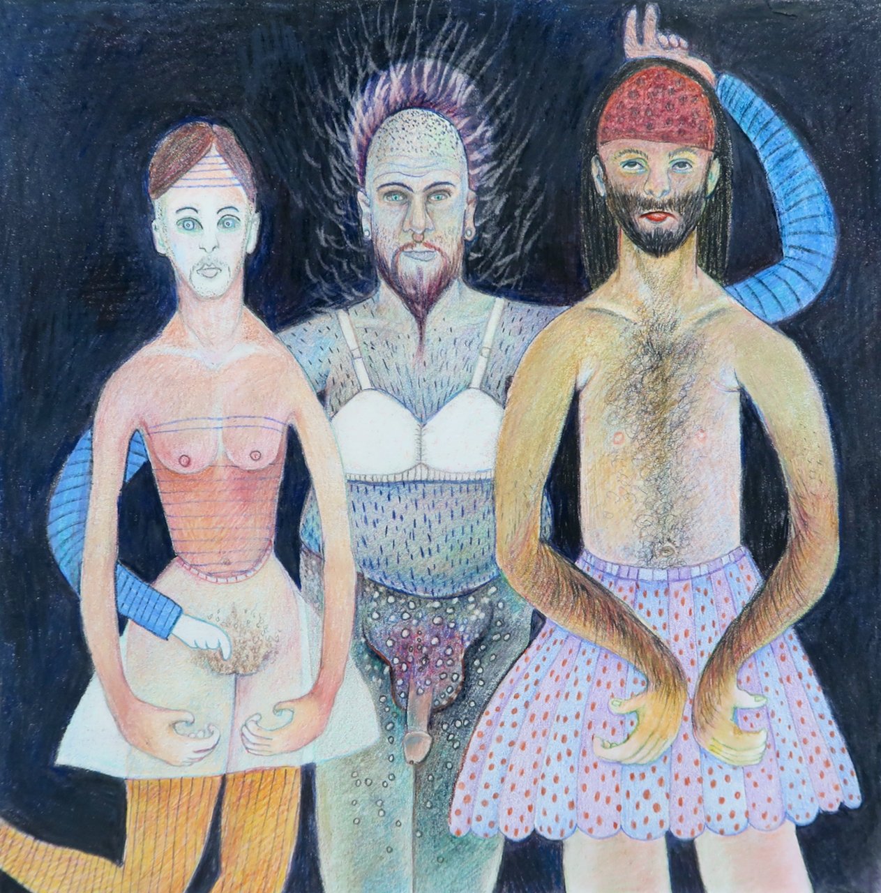Three 9 x 9 Coloured Pencil SOLD