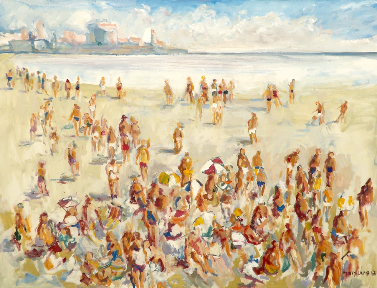 Molly Lamb-Bobak Beach Day 36 x 48 C. 1988 SOLD