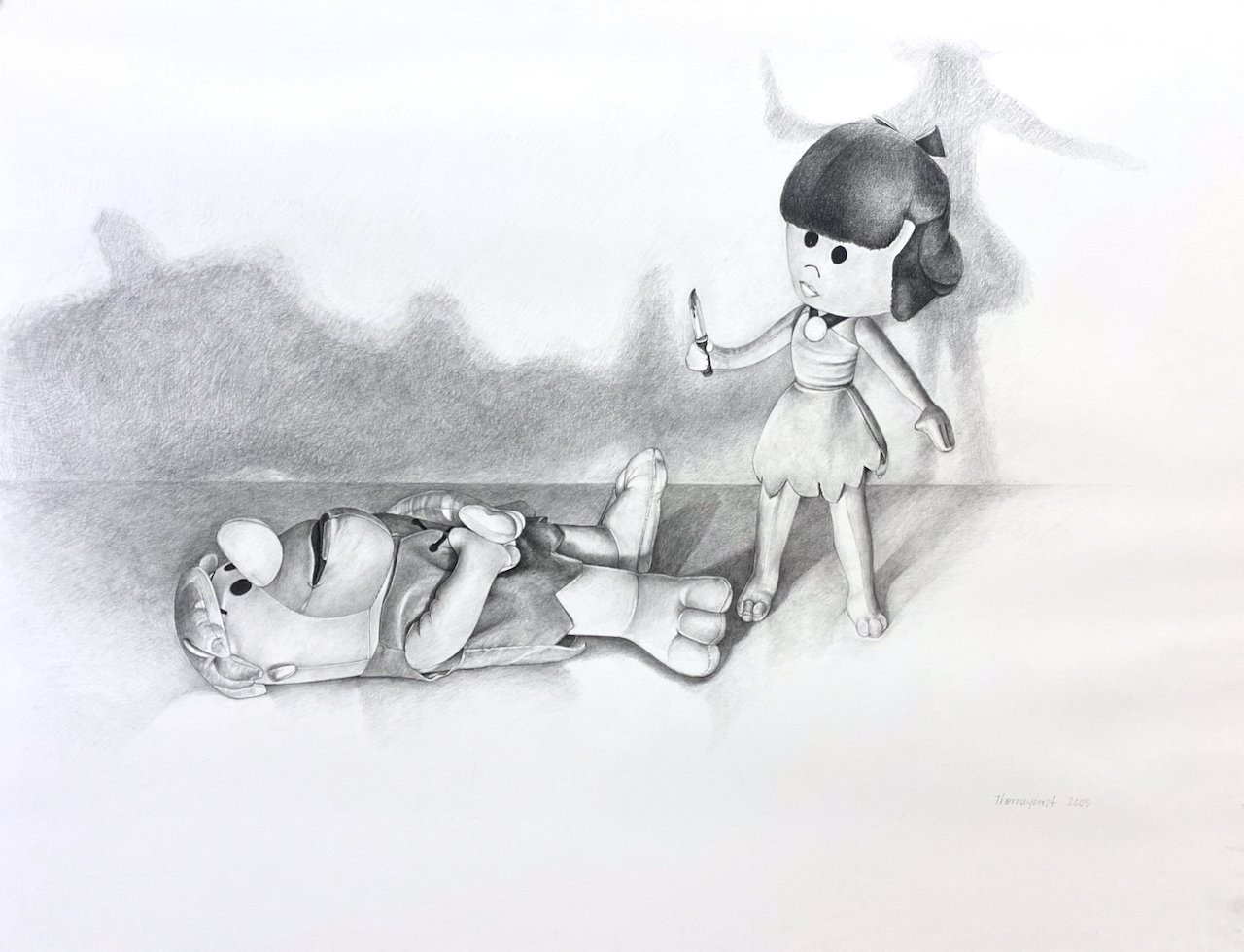 Desperate Housewives (Betty is Reminded of Loretta) 22.5 x 28.5 Graphite $2900