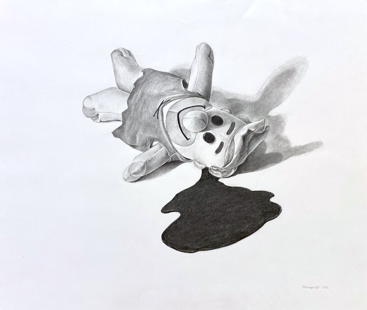 Foul Play (Barney) 19.5 x 20.5 Graphite $ 2900
