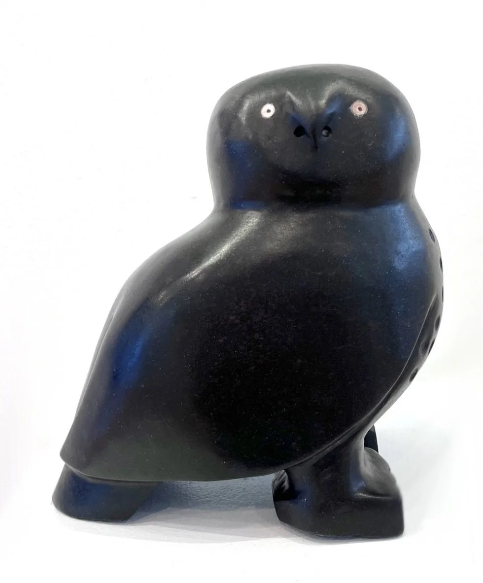  Kupapik Ningeocheak Owl 9.5 x 9 x 5.75 Basalt #23-8 $1850	 