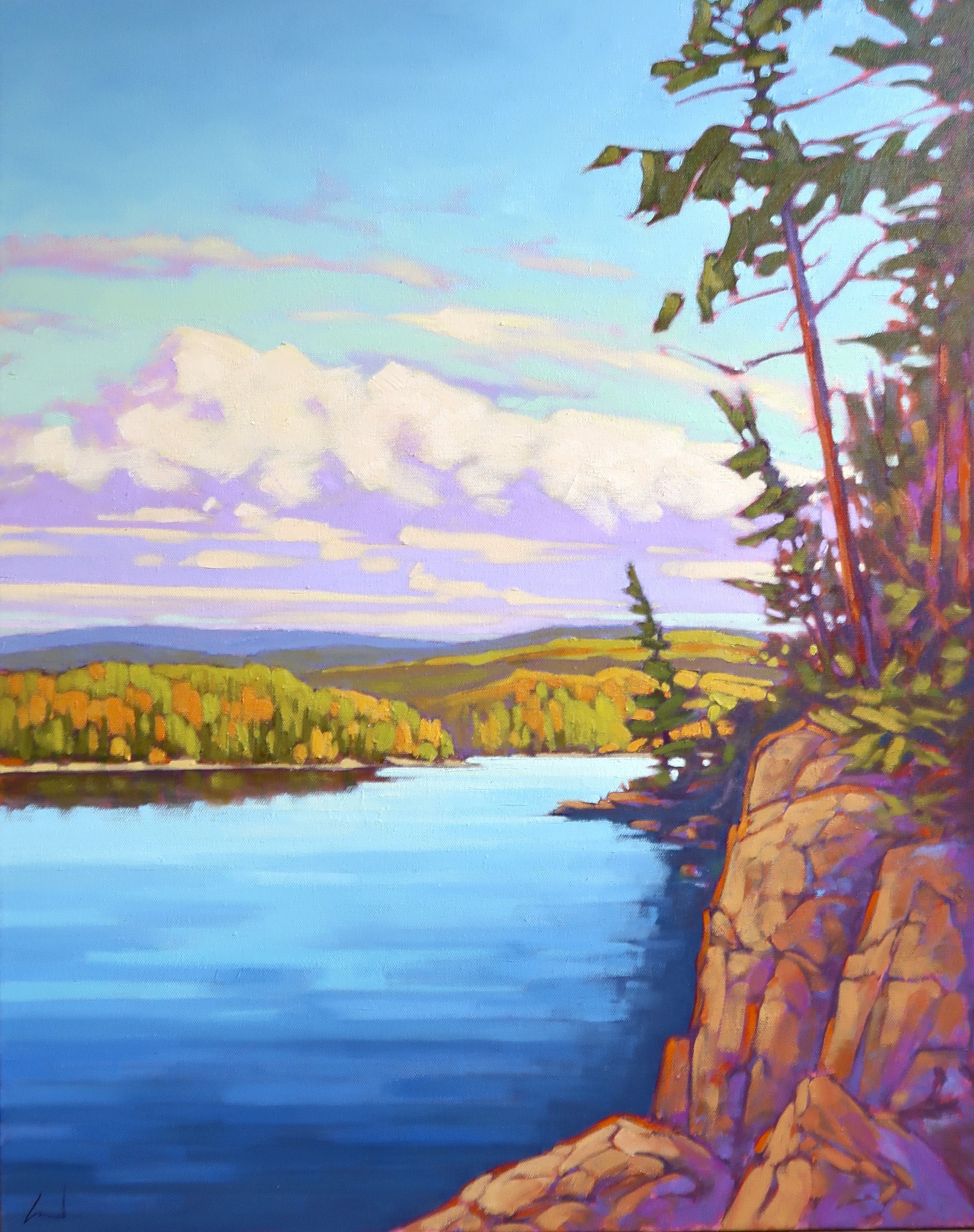 Across The Lake 30 x 24 Oil on Canvas $2550