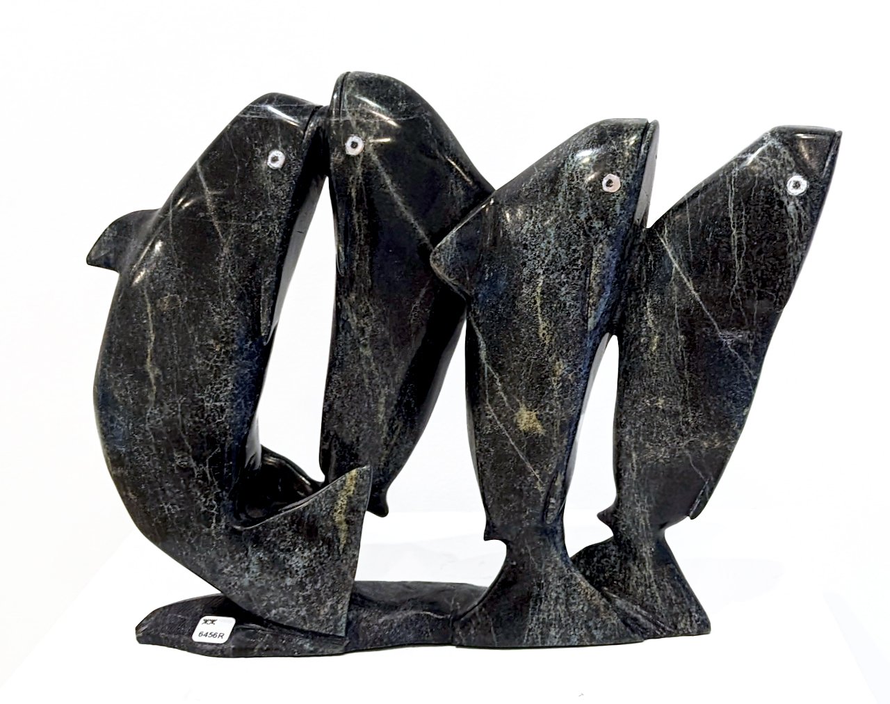 Kakee Ningeosiaq School of Fish 11.5 x 16 x 3.5 Serpentine # 6456R $ 4500