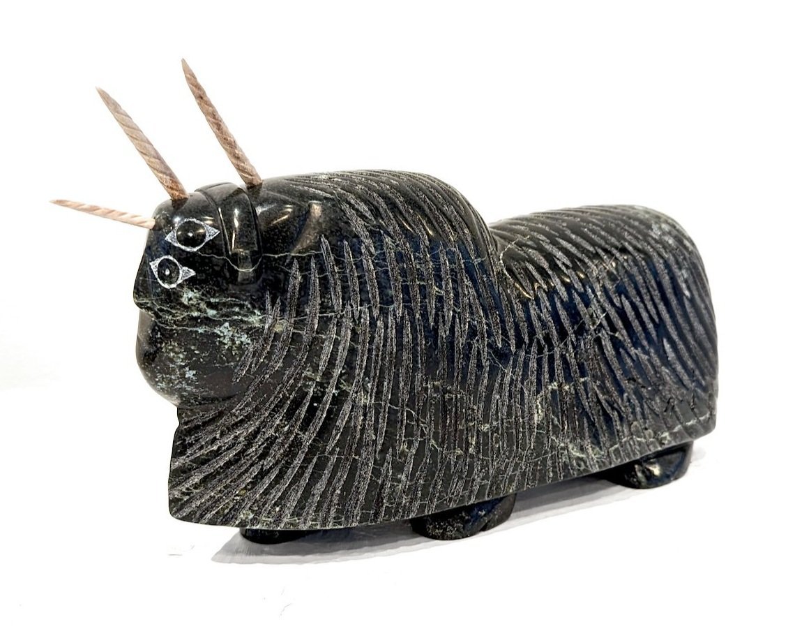 Muskox Spirit 6 x 9 x 3 Serpentine, Antler # 6283R SOLD