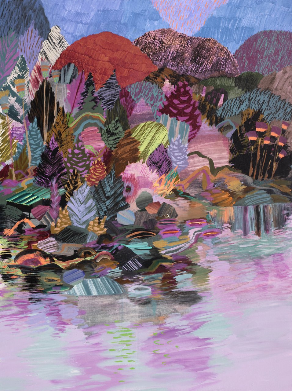 Meghan Hildebrand Shed Heaven 48 x 36 Acrylic on Canvas $ 5075