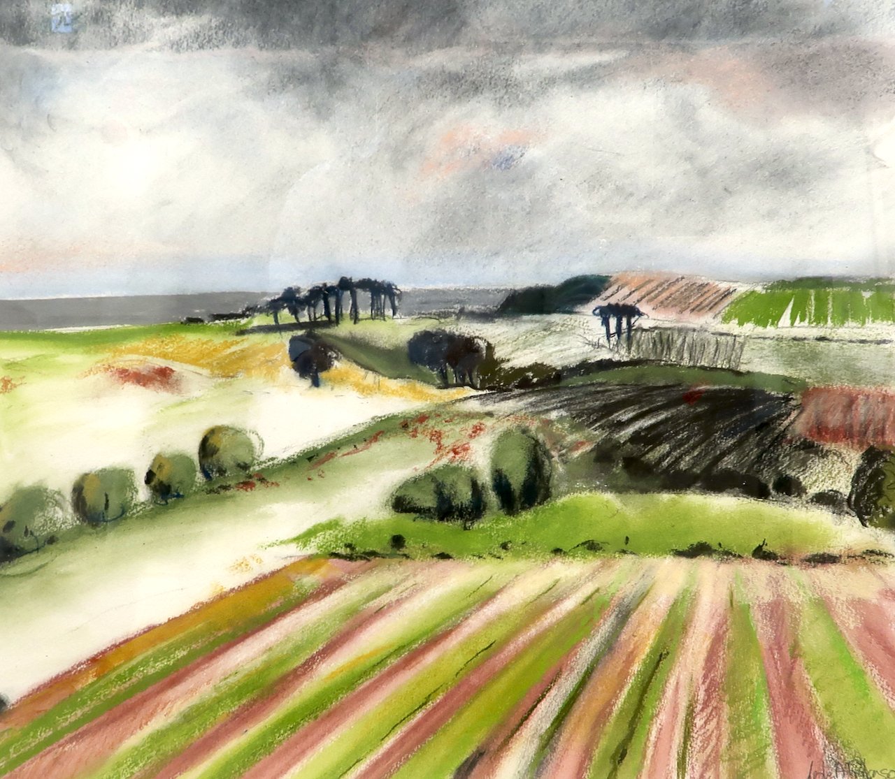 Familiar Ground 8 20 x 23.5 Pastel, Charcoal $ 1800