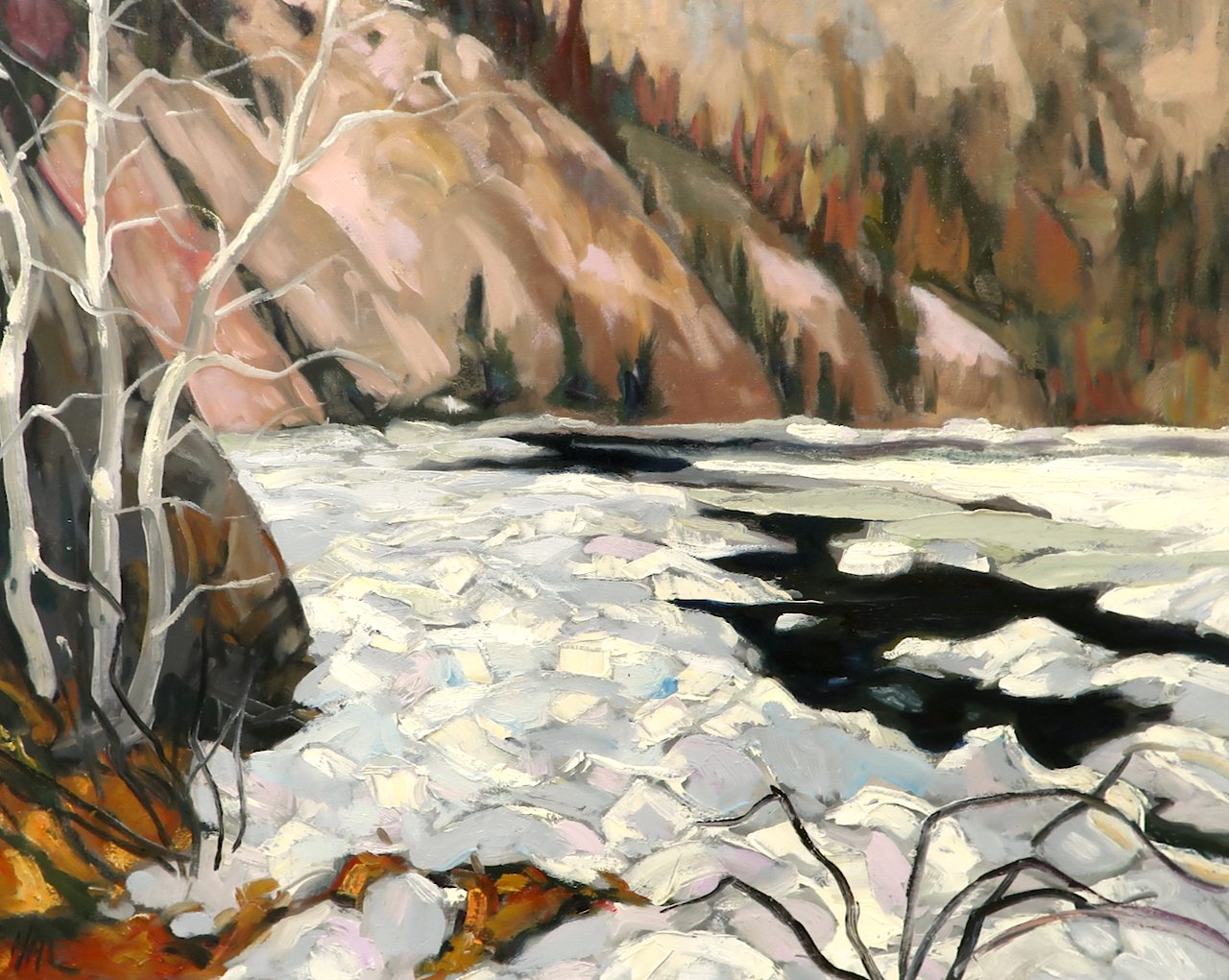 Klondike Ice Ready to Break 24 x 30 Oil on Canvas $ 3000