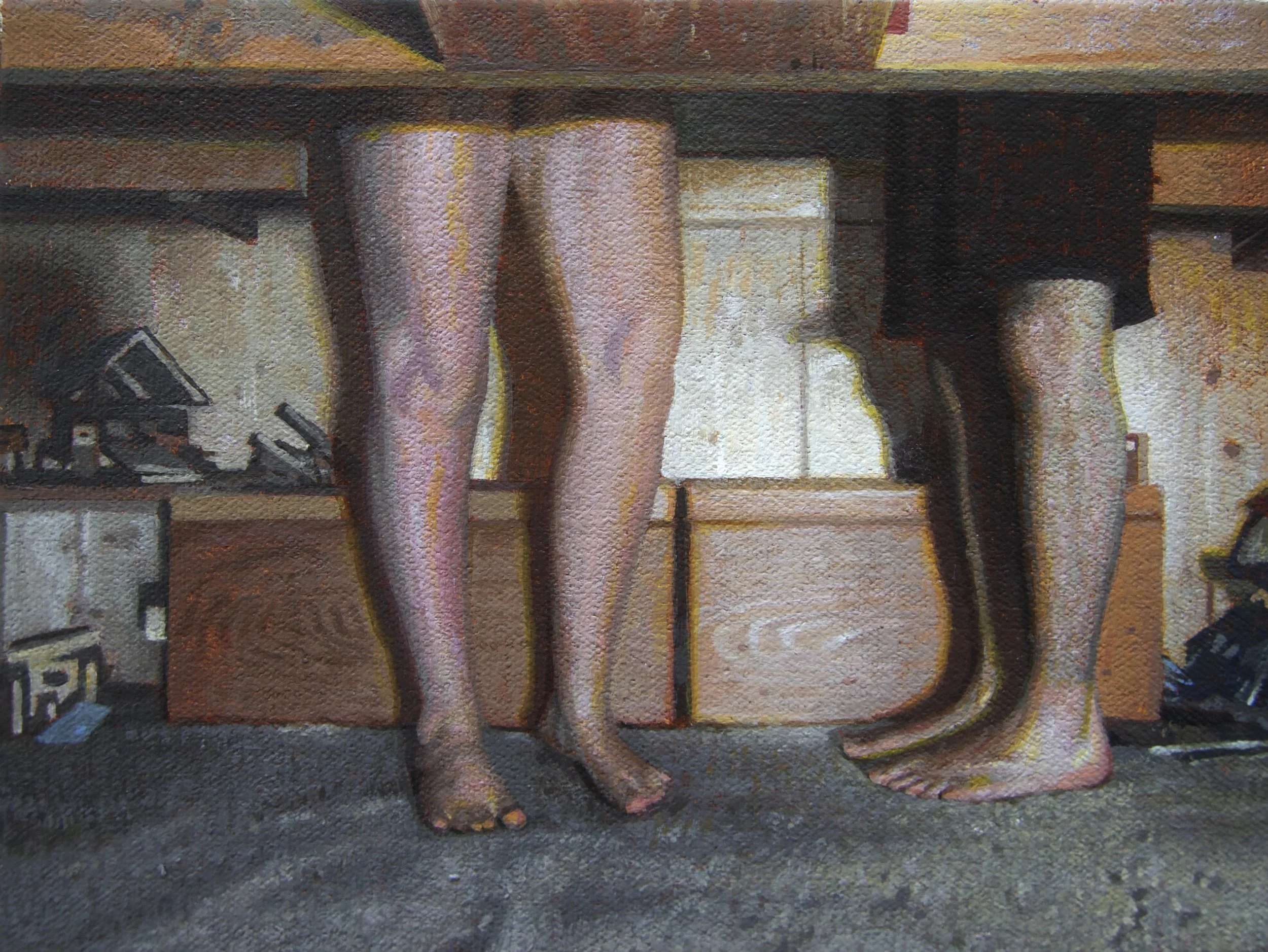  The Crawl Space 6 x 8 Acrylic on Canvas SOLD 